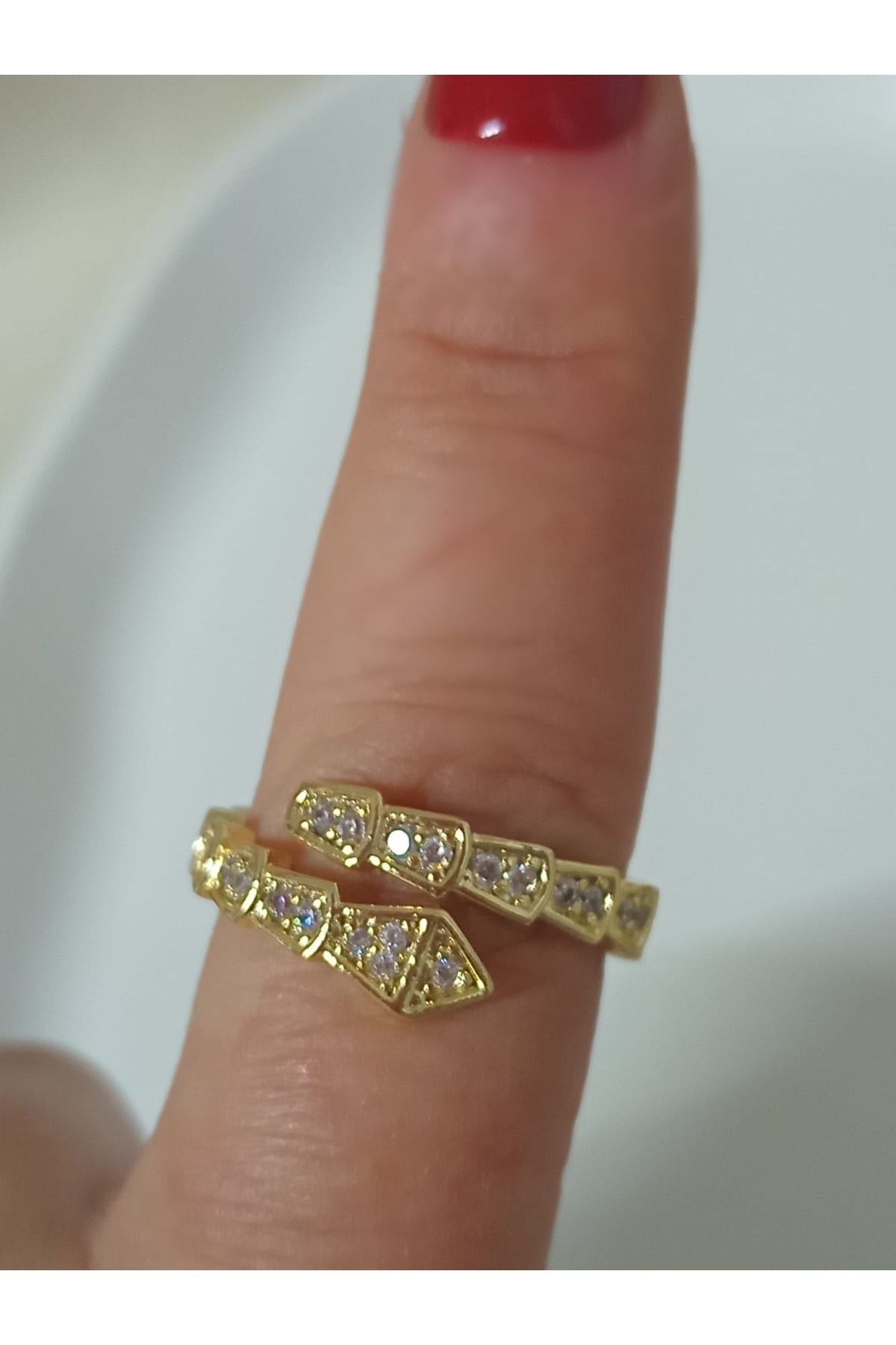 Gold Yılan Ayarlanabilir Yüzük