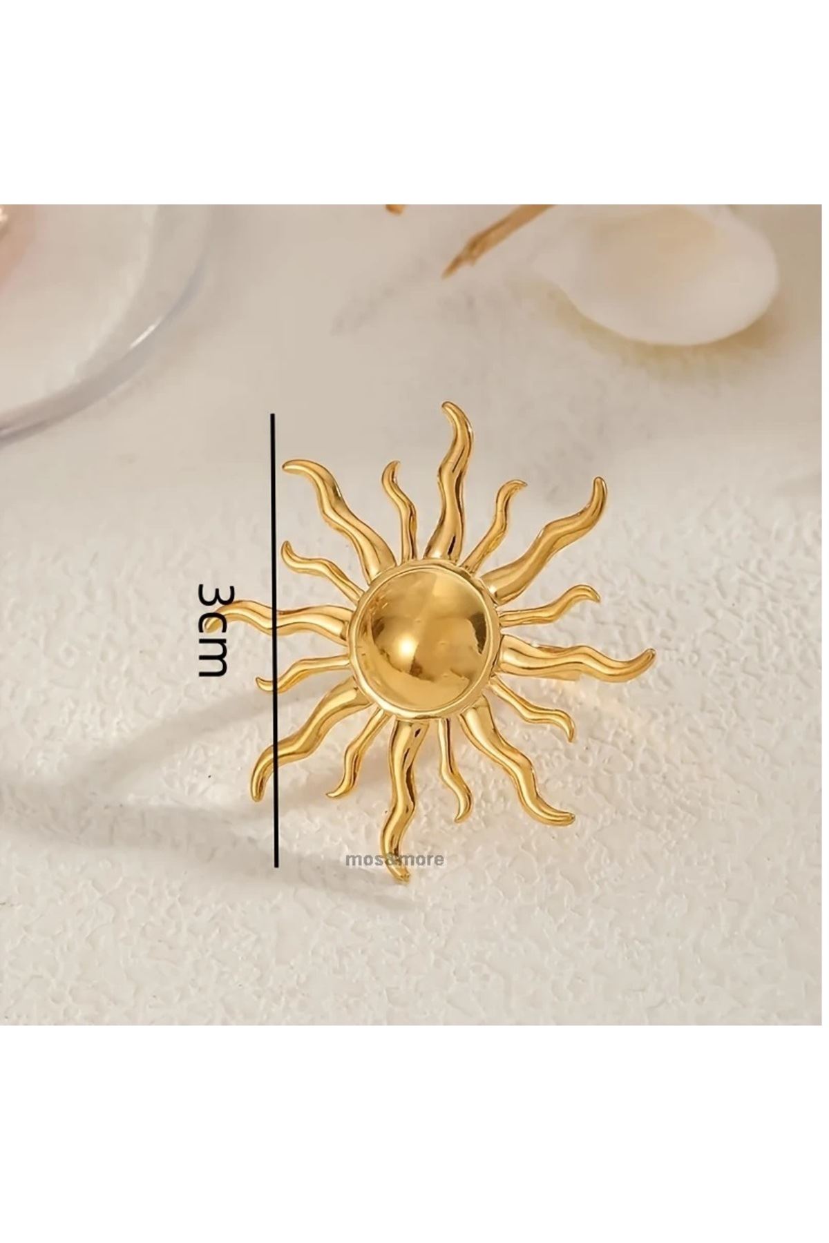 Gold Güneş Model Ayarlanabilir Yüzük