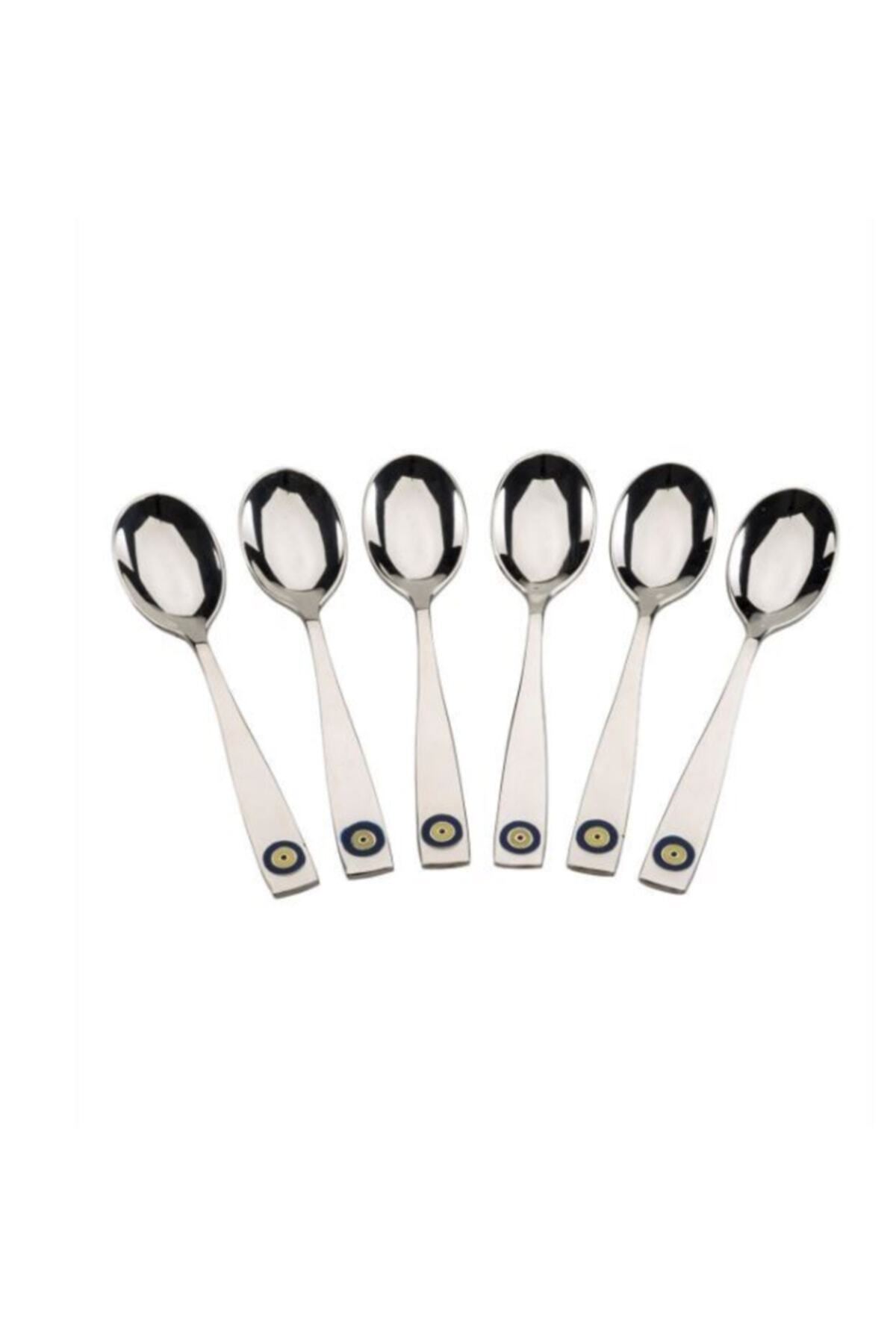 6 Lı Çelik Desen Çay Kaşığı 11cm