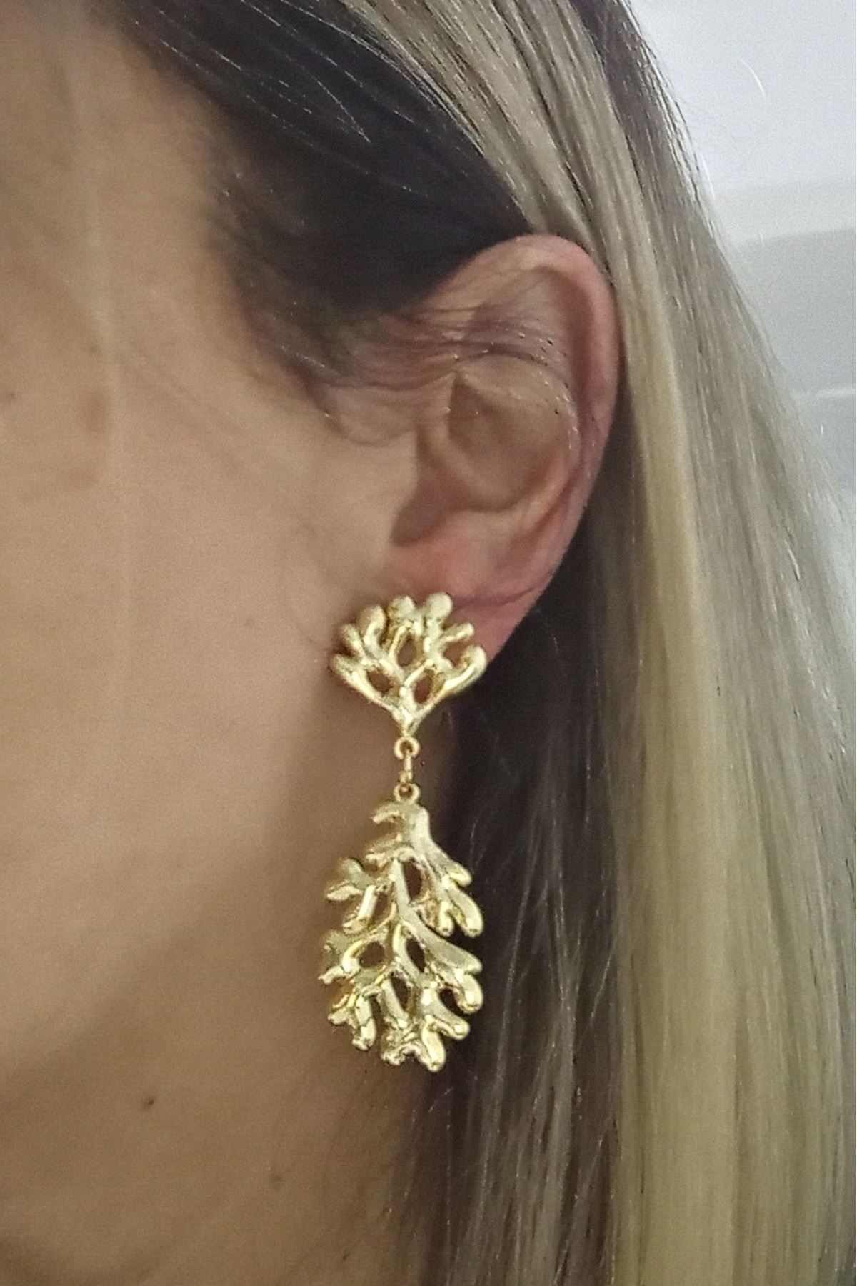 Gold Yosun Küpe