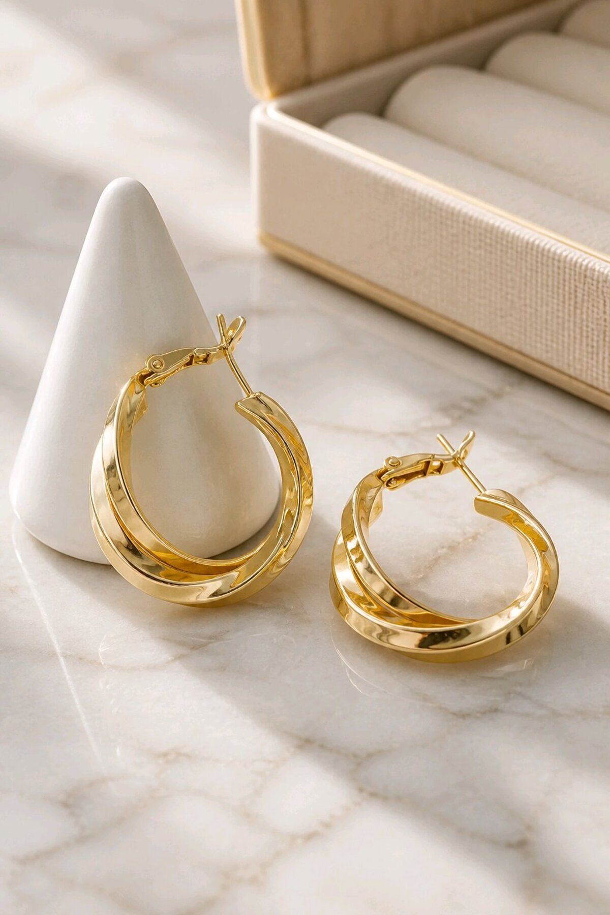 Gold Halka Küpe
