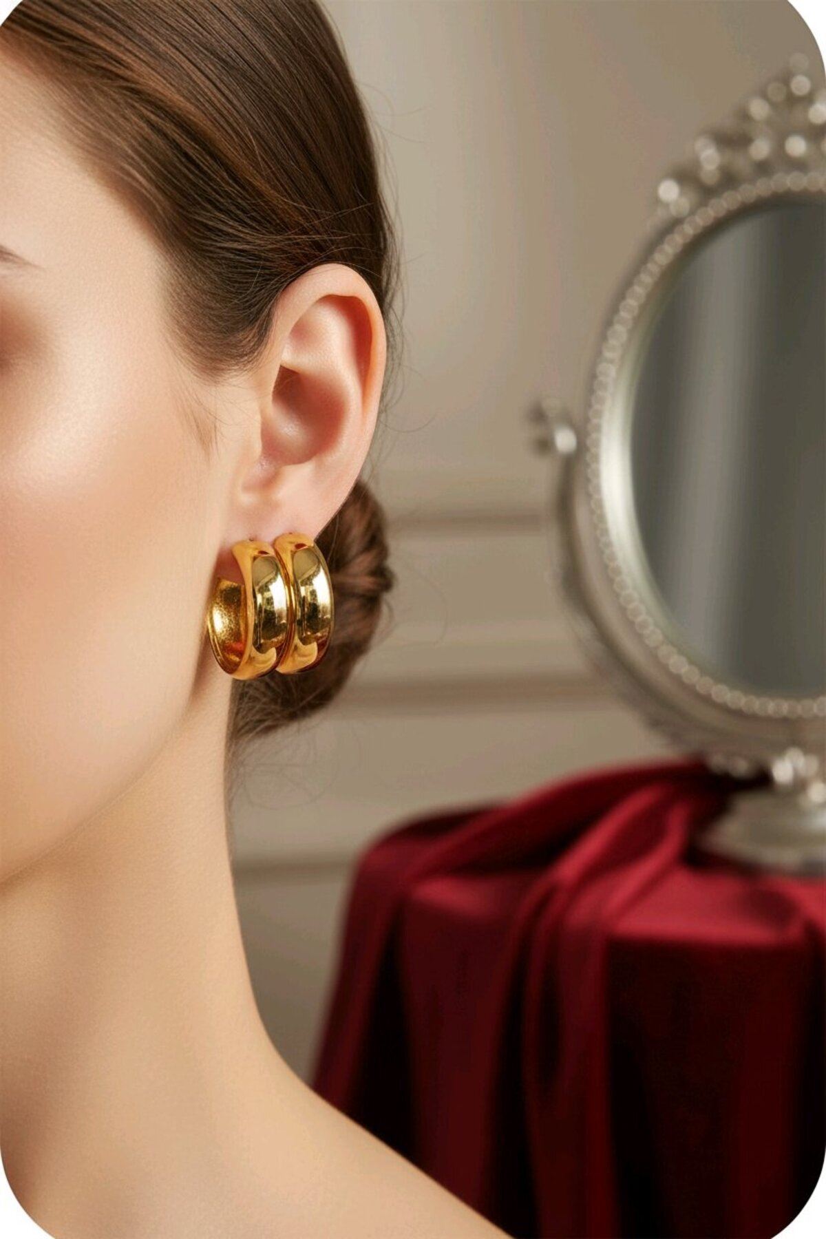 Gold Halka Küpe