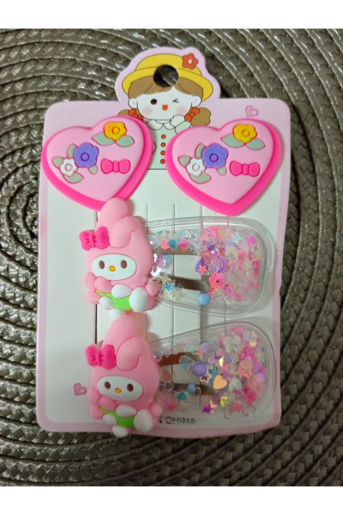 4 Parça Unicorn Çocuk Pens ve Havlu Toka Seti
