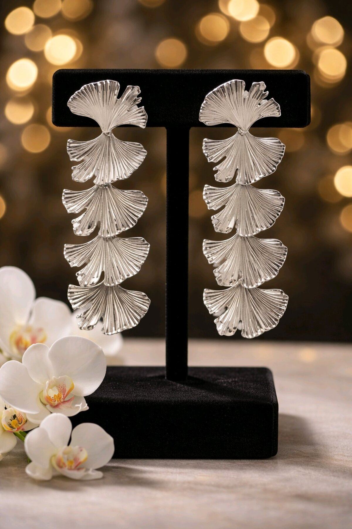 Gingko Model Şıkır Şıkır Kadın Küpe