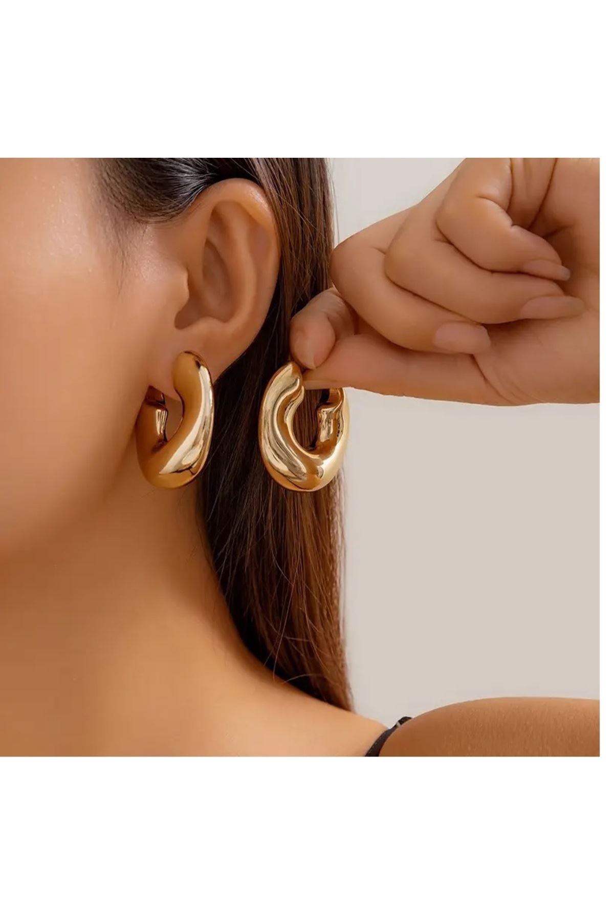 Gold Halka Marka Kadın Küpe