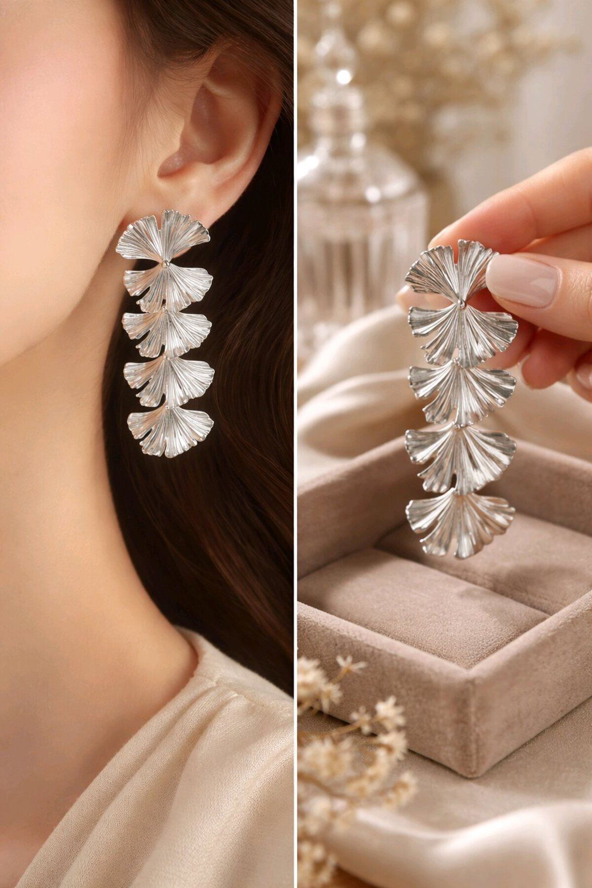 Gingko Model Şıkır Şıkır Kadın Küpe