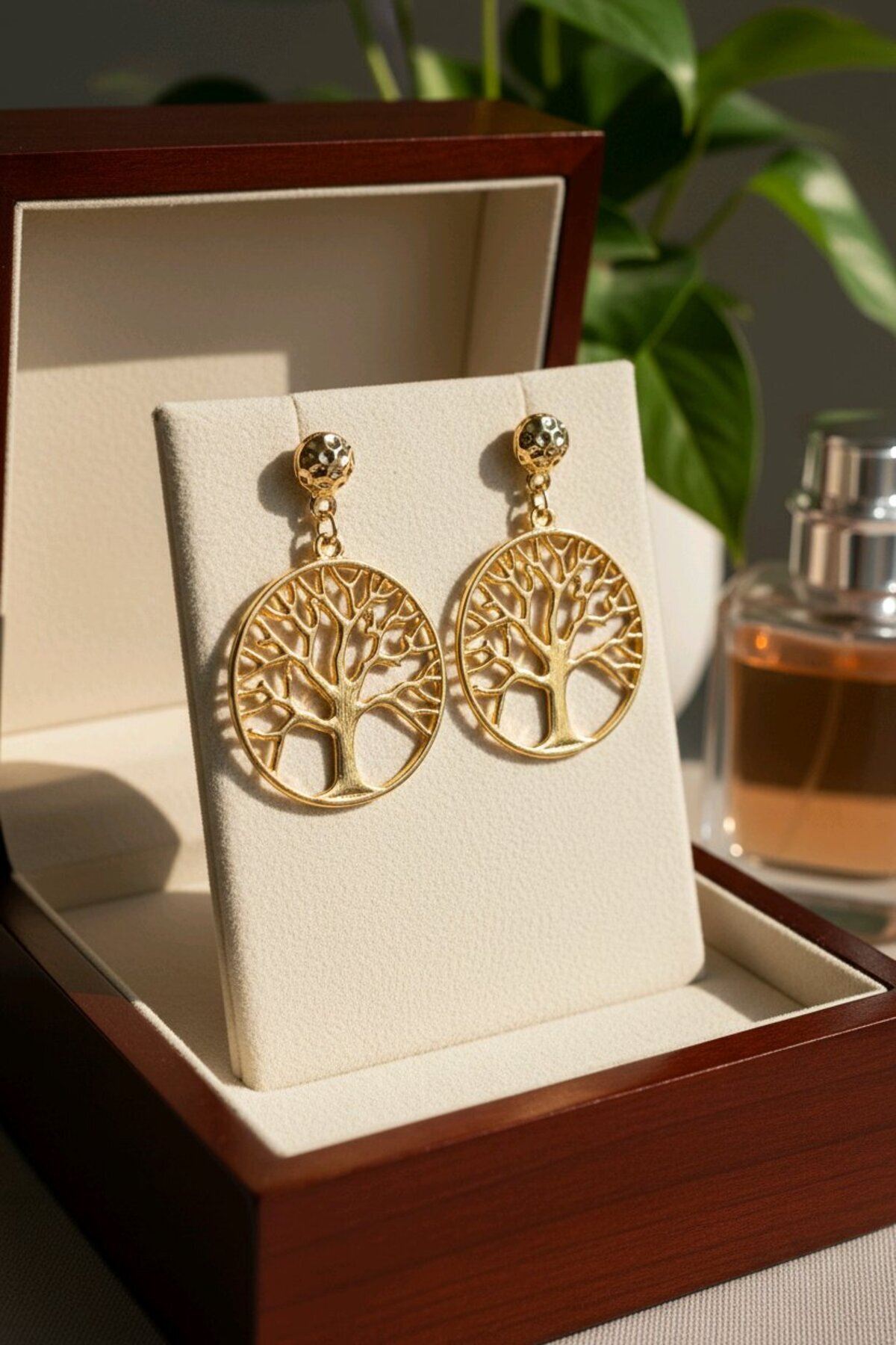 Gold Hayat Ağacı Küpe
