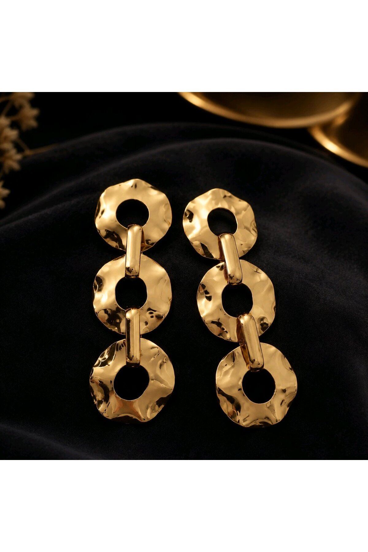 Gold Şıkır Şıkır Kadın Küpe