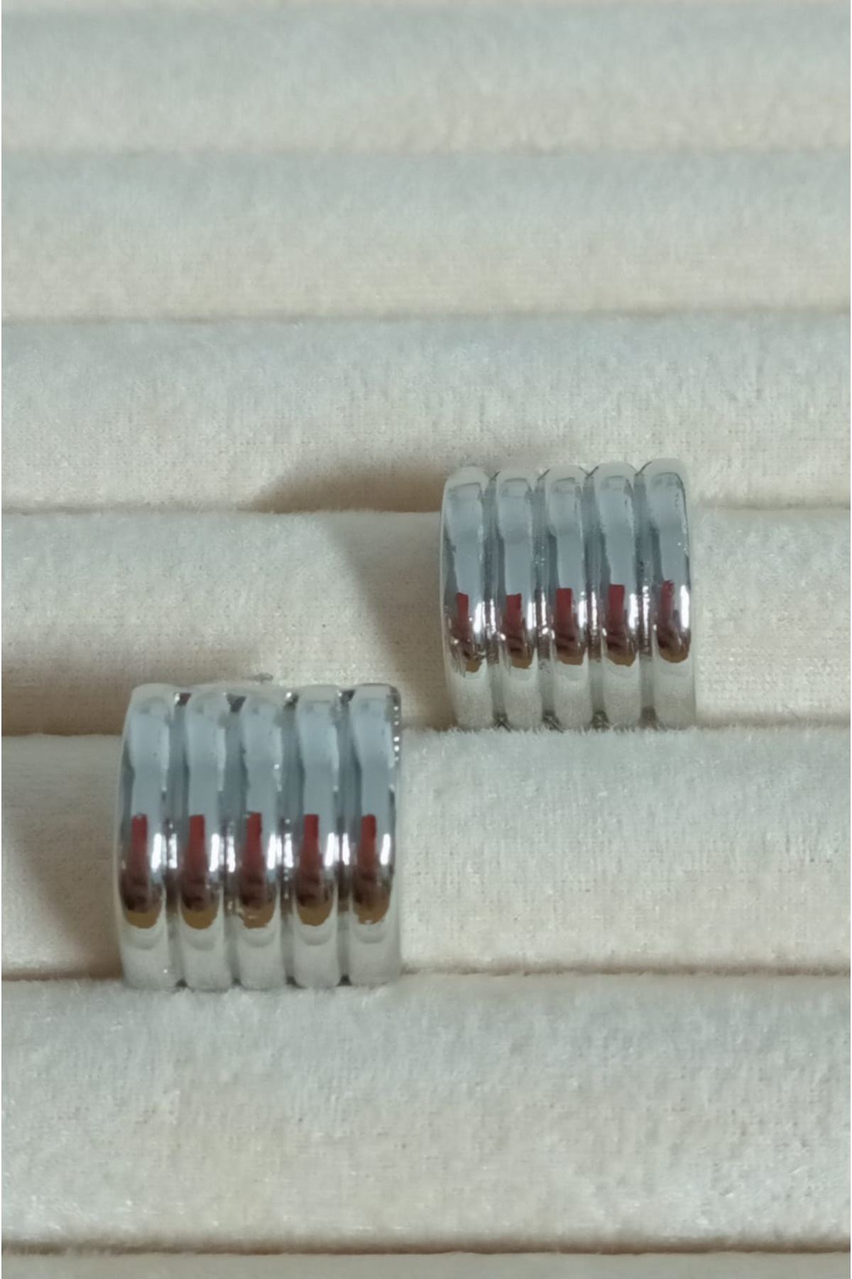 Gümüş Vintage Stil C-Şekilli Kadın Küpe