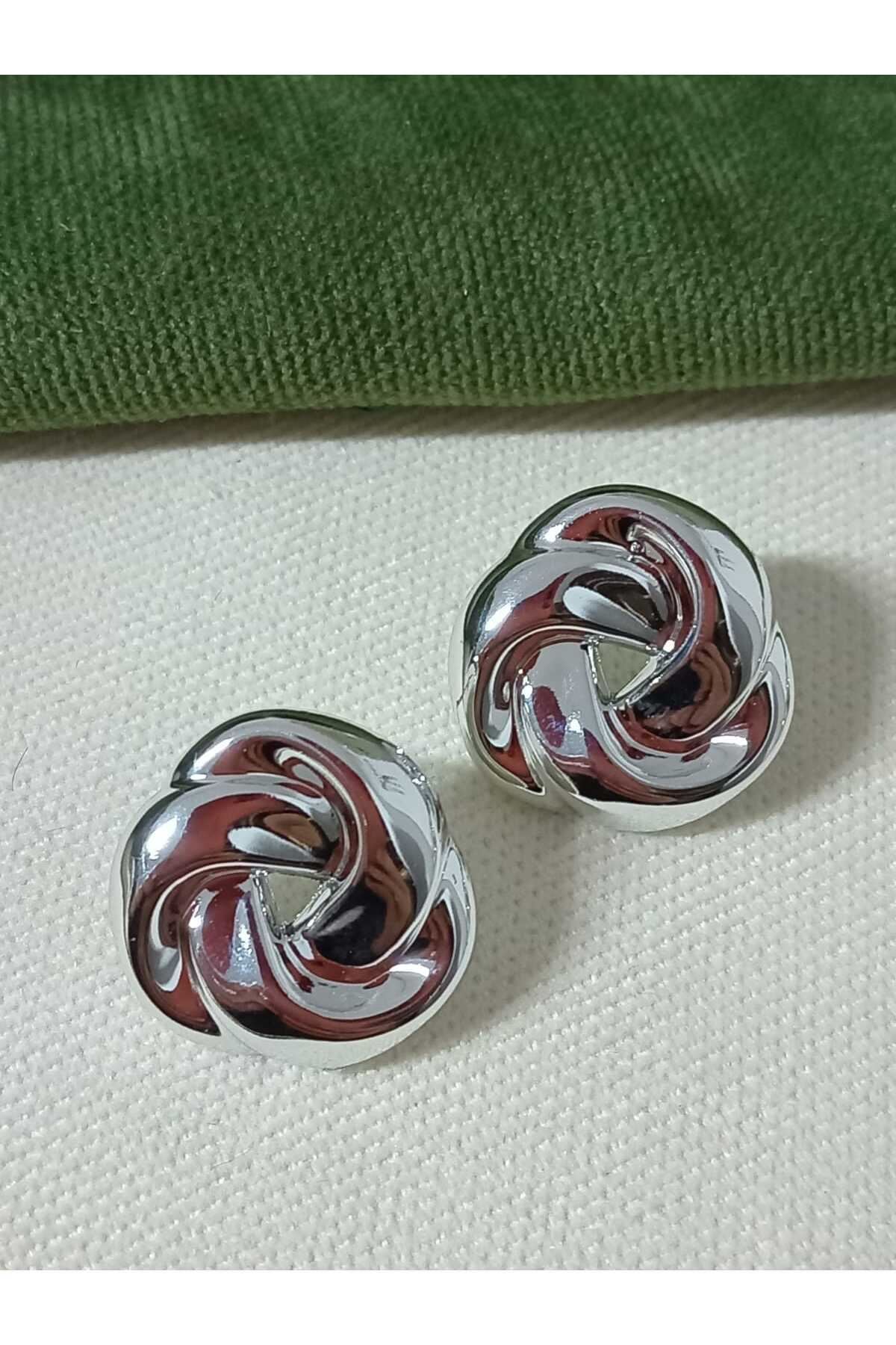 Gümüş Vintage Sarmal Kadın Küpe