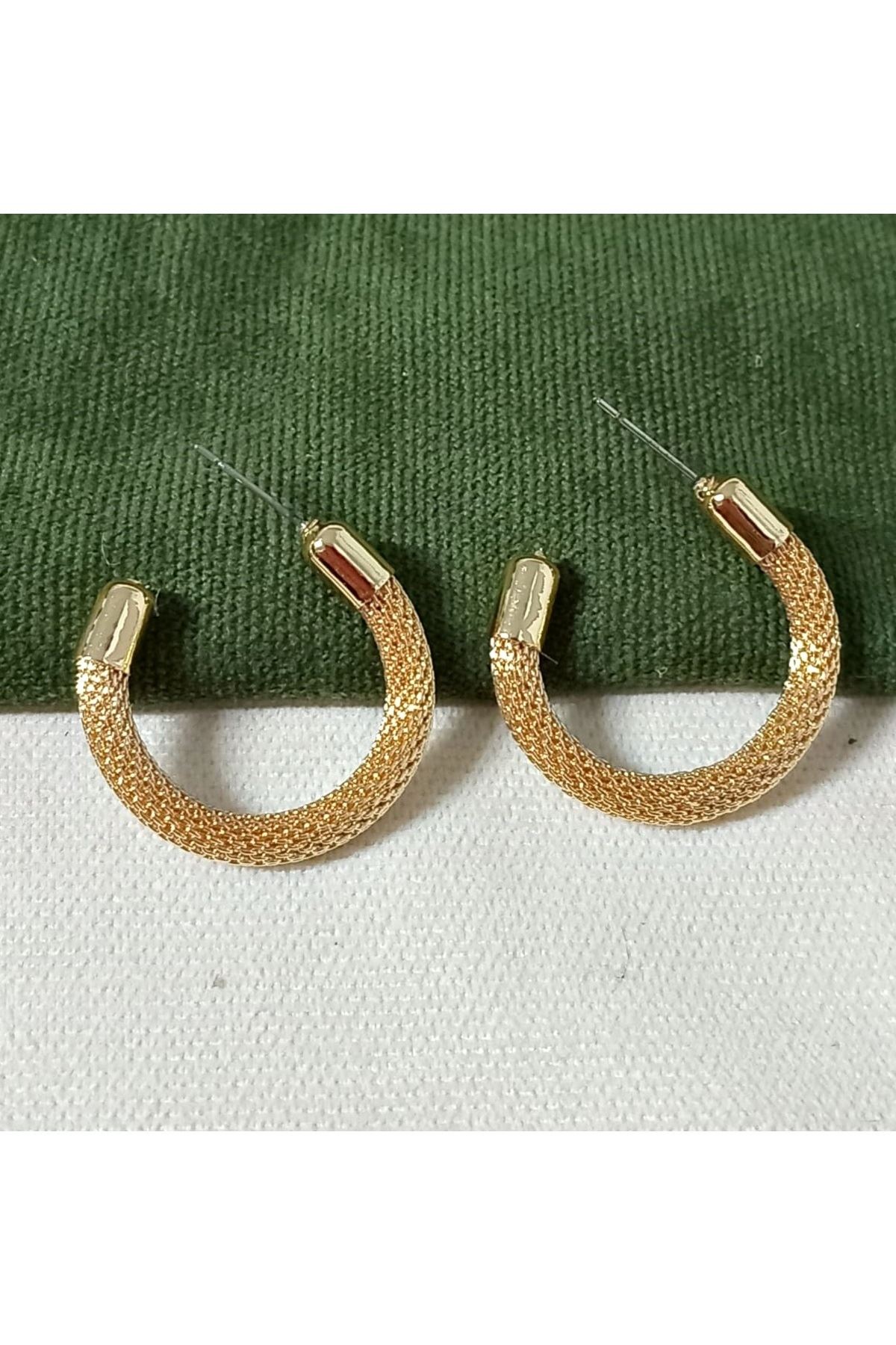 3cm Küçük Gold Halka Kadın Küpe