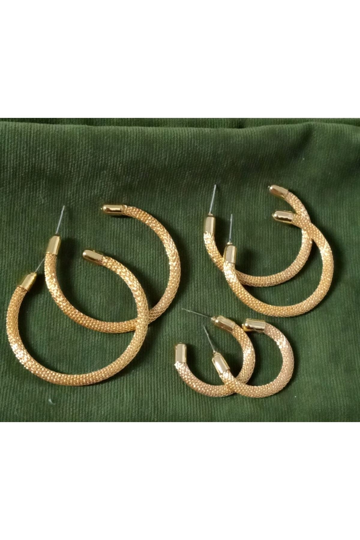 3cm Küçük Gold Halka Kadın Küpe