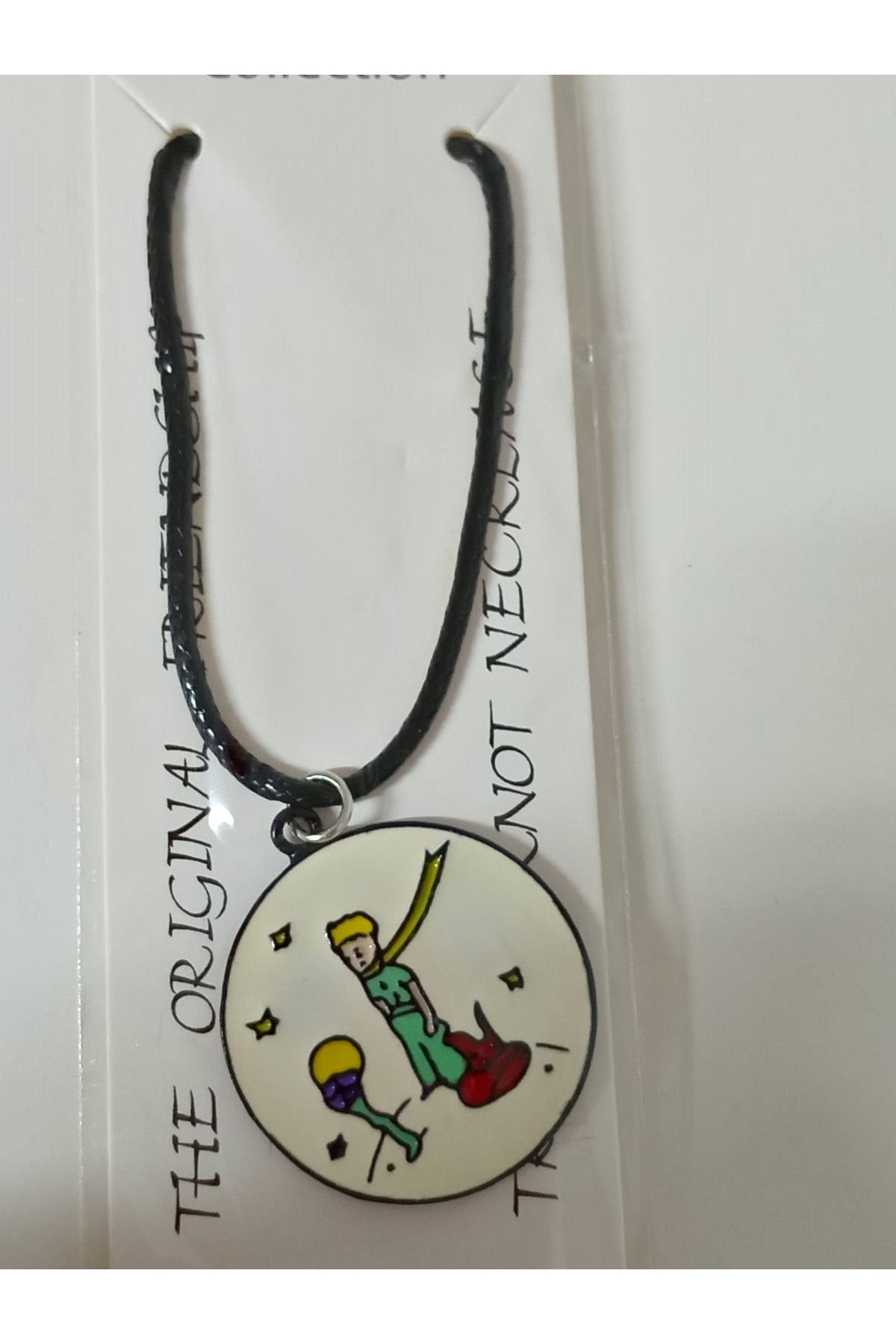 Küçük Prens Suni Deri Kayışlı Unisex Çocuk Kolye