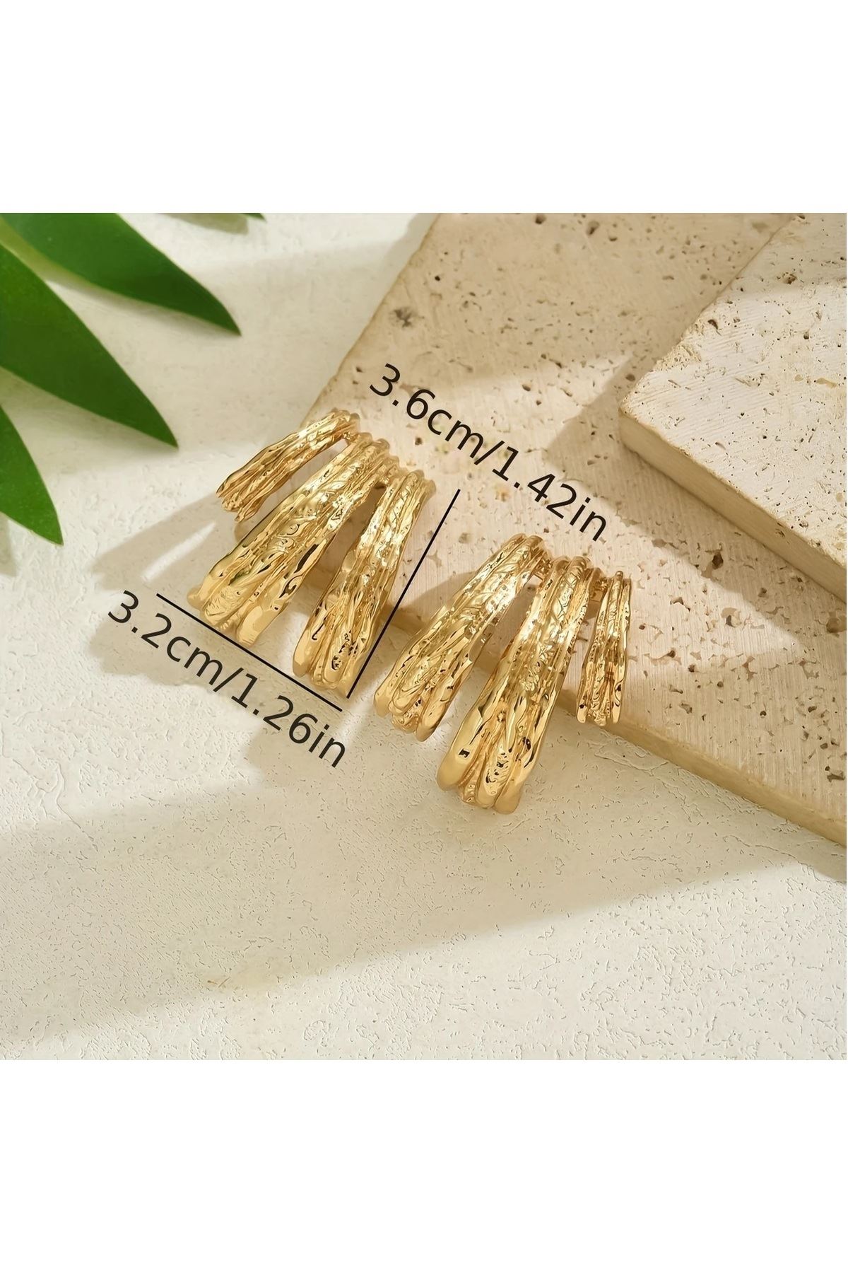 Gold 3 lü Halka Marka Kadın Küpe