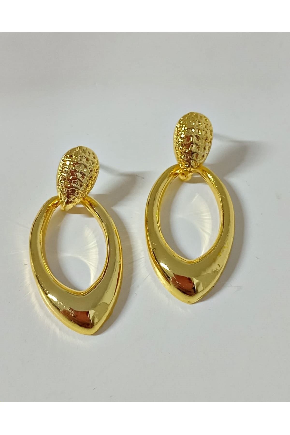 Gold Küçük Çember Şık Küpe