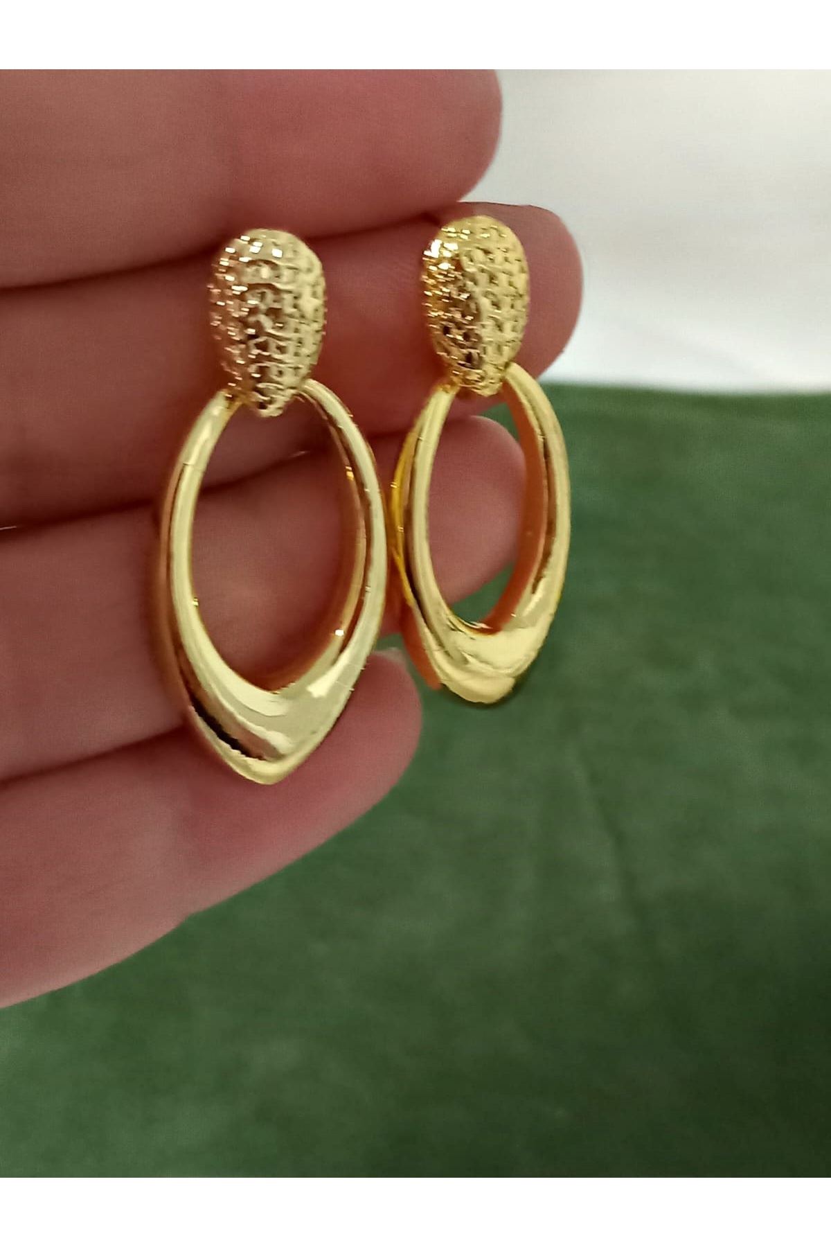 Gold Küçük Çember Şık Küpe