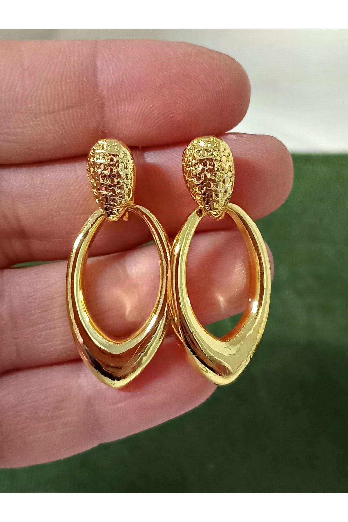 Gold Küçük Çember Şık Küpe