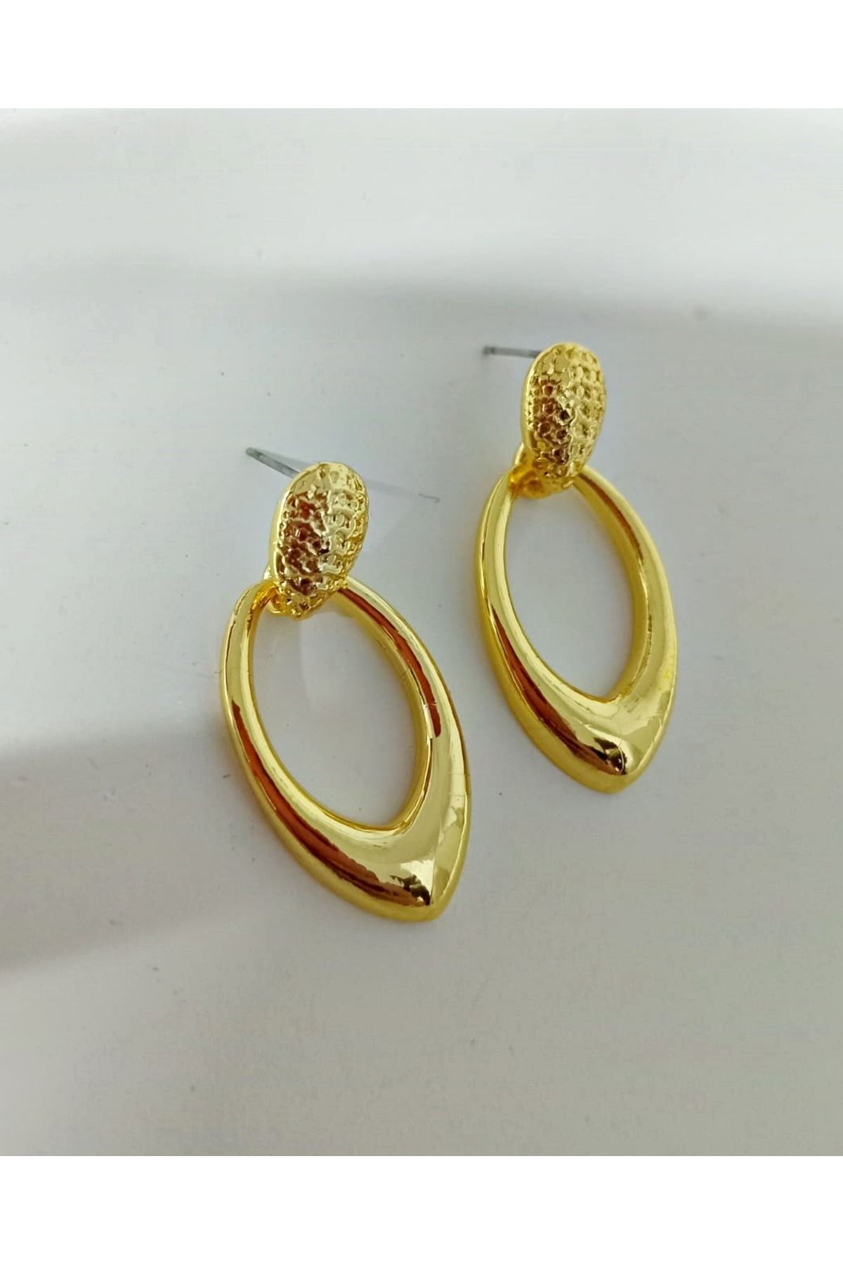 Gold Küçük Çember Şık Küpe