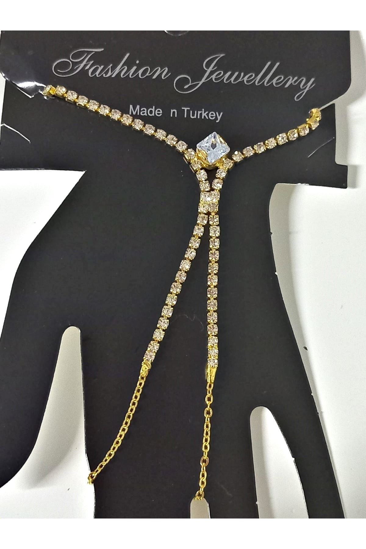 Gold Taşlı Paslanmaz Çok Şık Şahmeran