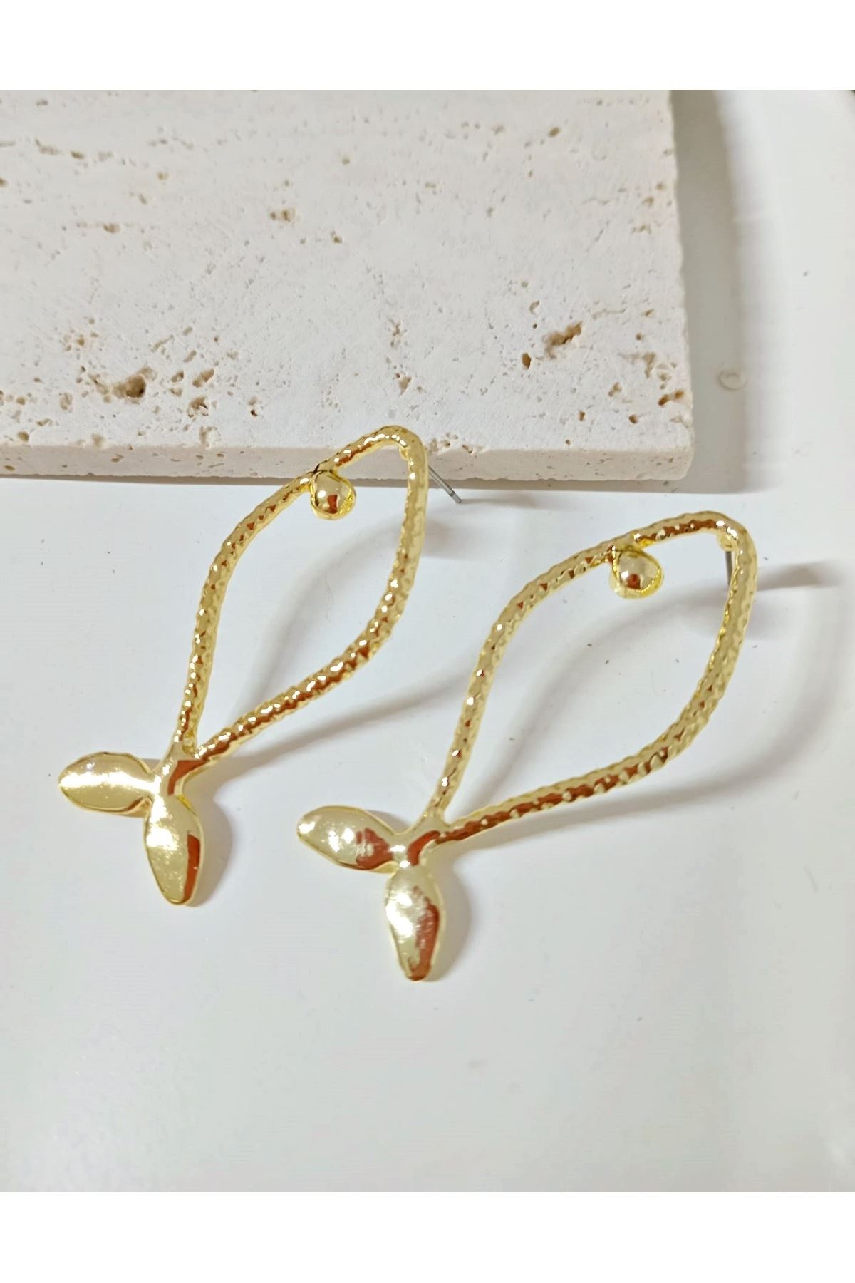 Gold Balık Kadın Küpe