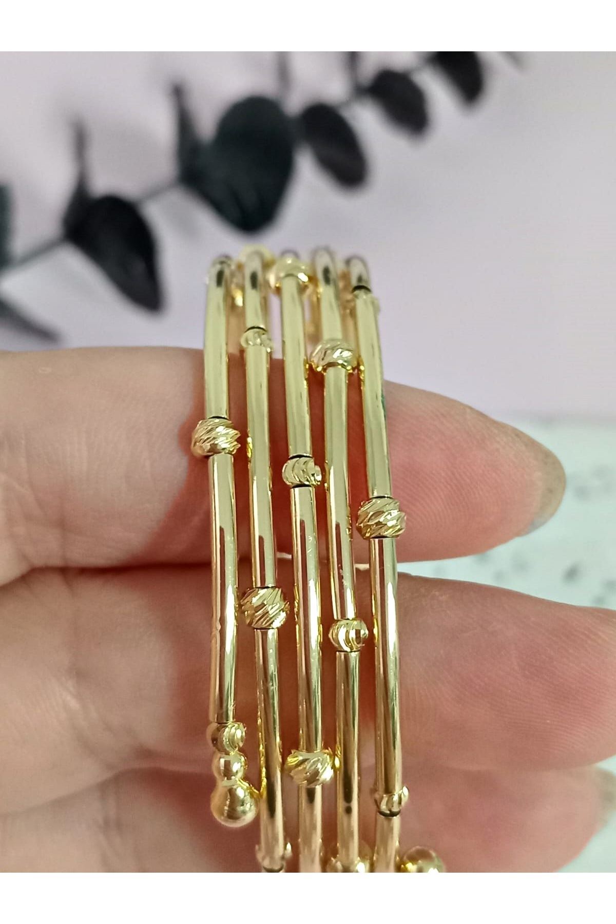 Gold Dolamalı (Taşsız) Kadın Bileklik
