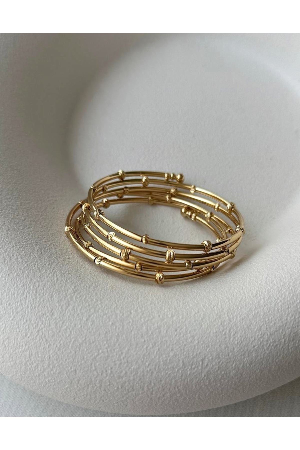 Gold Dolamalı (Taşsız) Kadın Bileklik