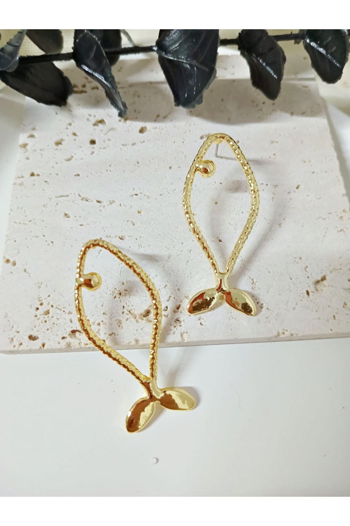 Gold Balık Kadın Küpe