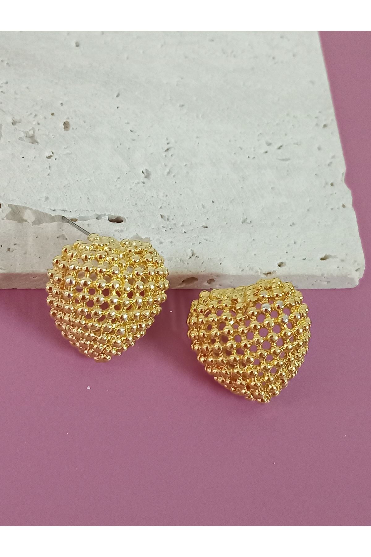 Gold Kalp Hafif Kadın Küpe