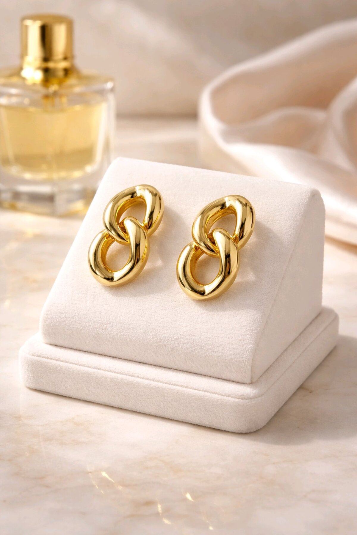 Gold Zincir Küpe