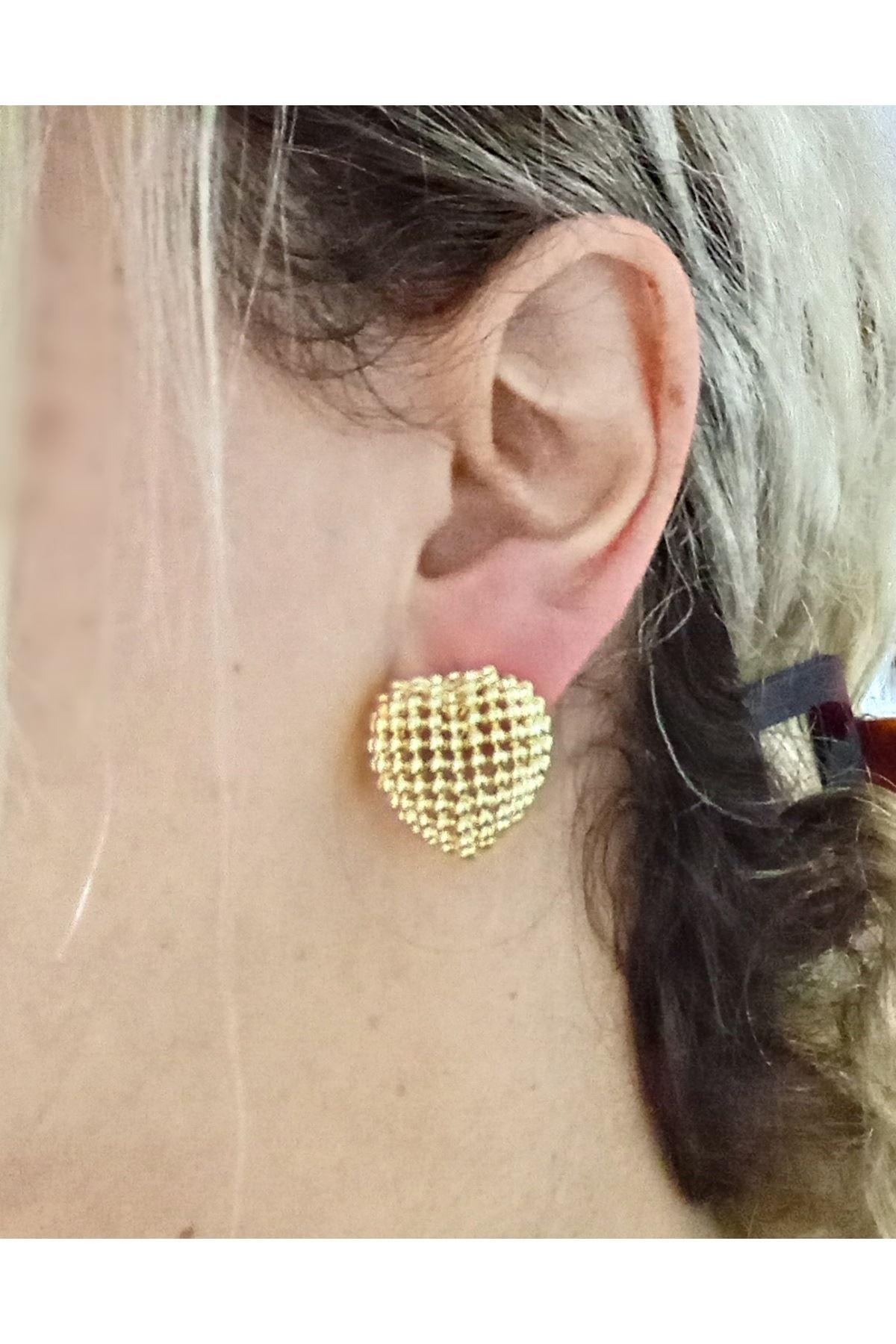 Gold Kalp Hafif Kadın Küpe