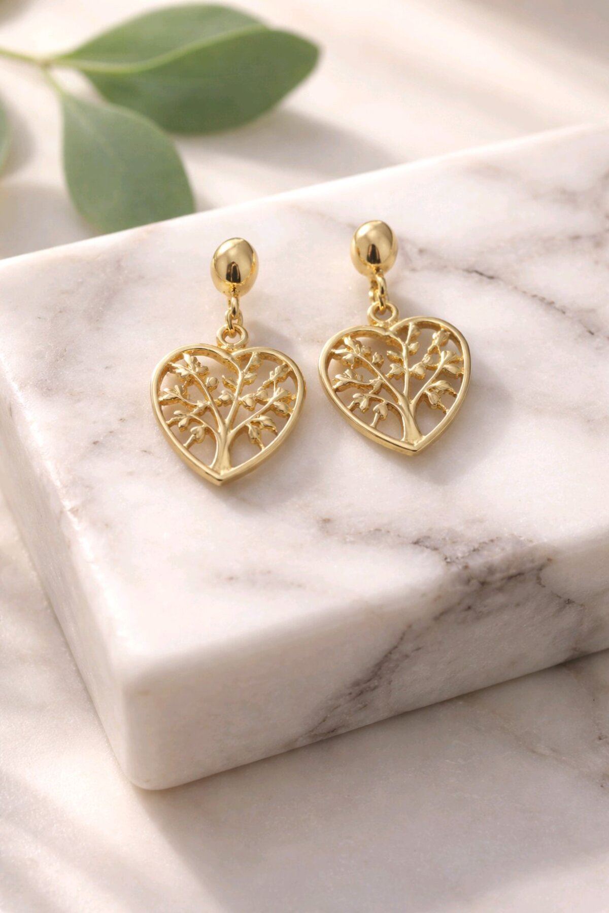 Gold Hayat Ağacı Küpe