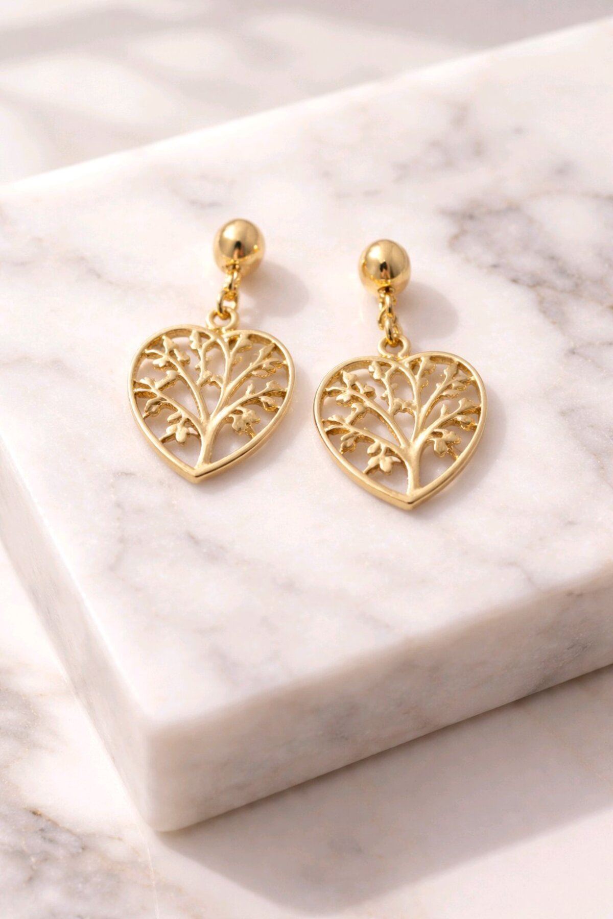 Gold Hayat Ağacı Küpe