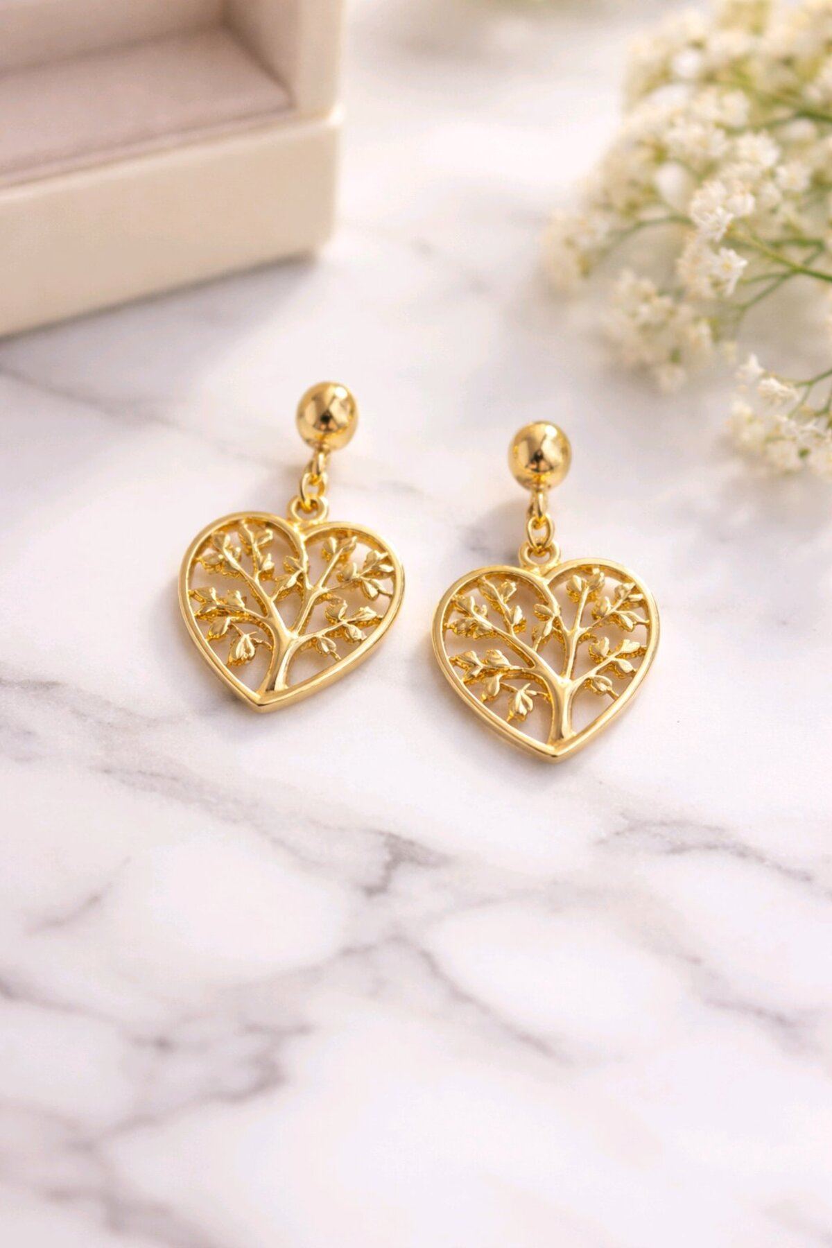 Gold Hayat Ağacı Küpe
