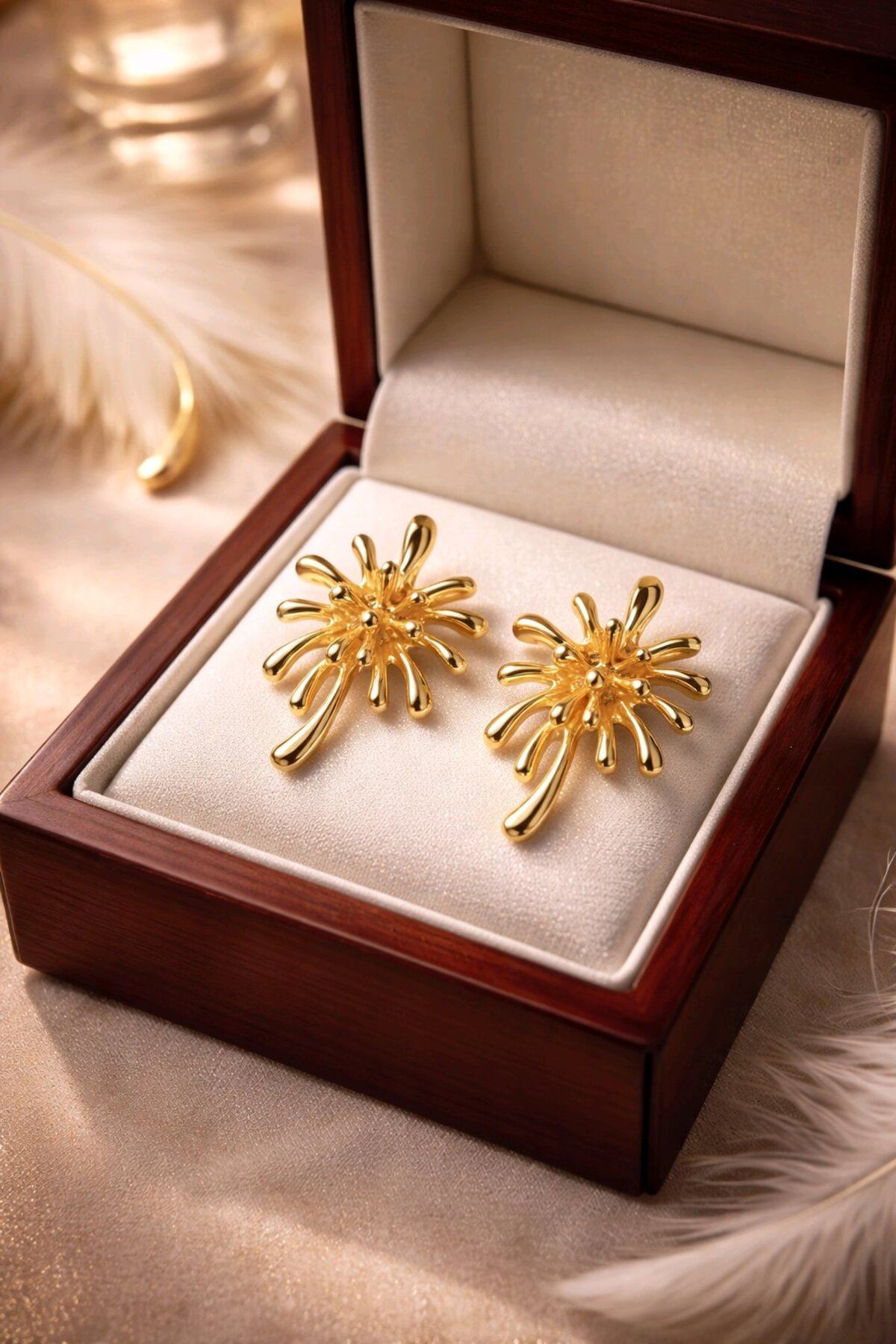 Gold Şık Küpe