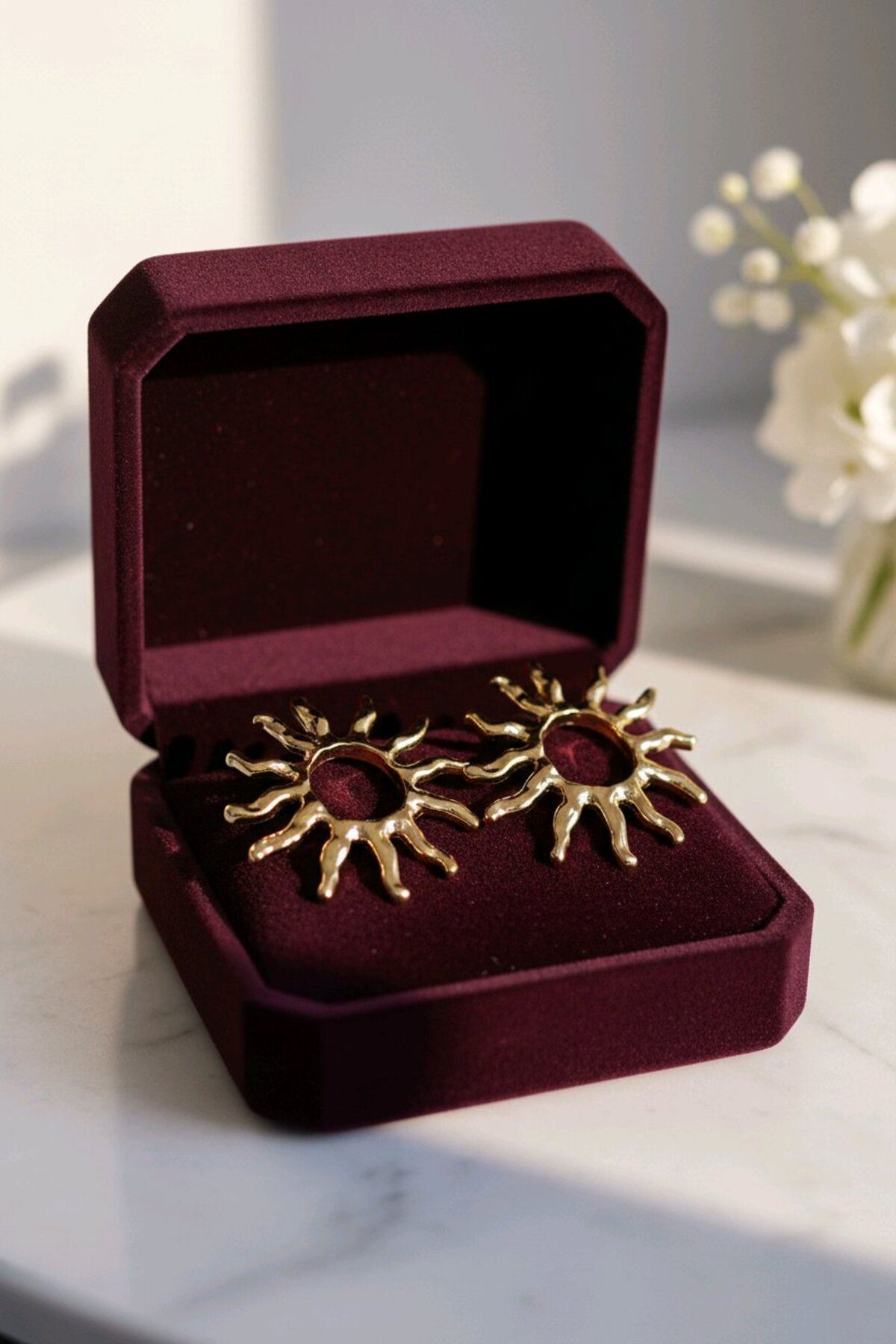 Gold Güneş Küpe