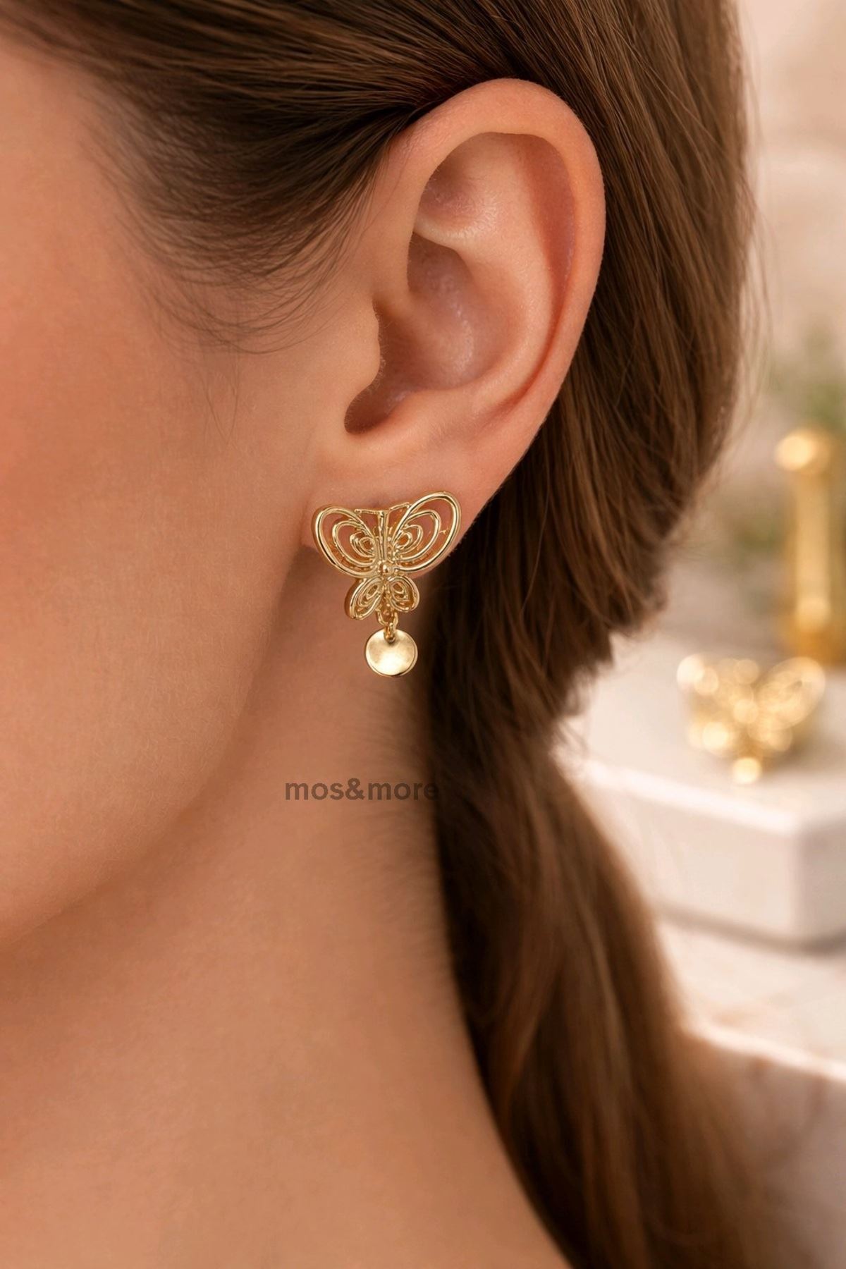 Masumiyet Müzesi Füsun Küpesi, Gold Kelebek Küpe
