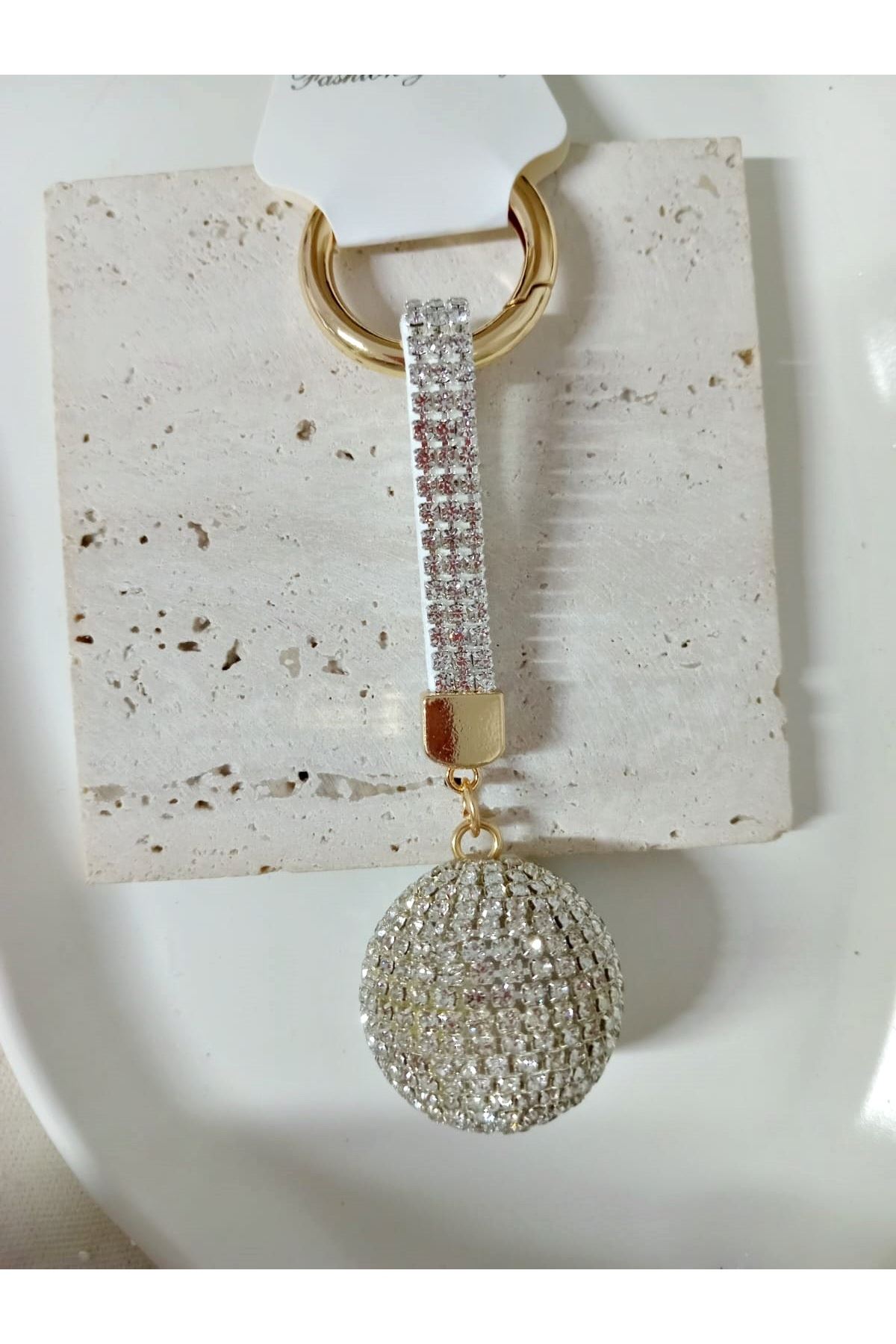 Taşlı Çanta Süsü Aksesuarı Anahtarlık, Araba Süsü,Çanta charmı