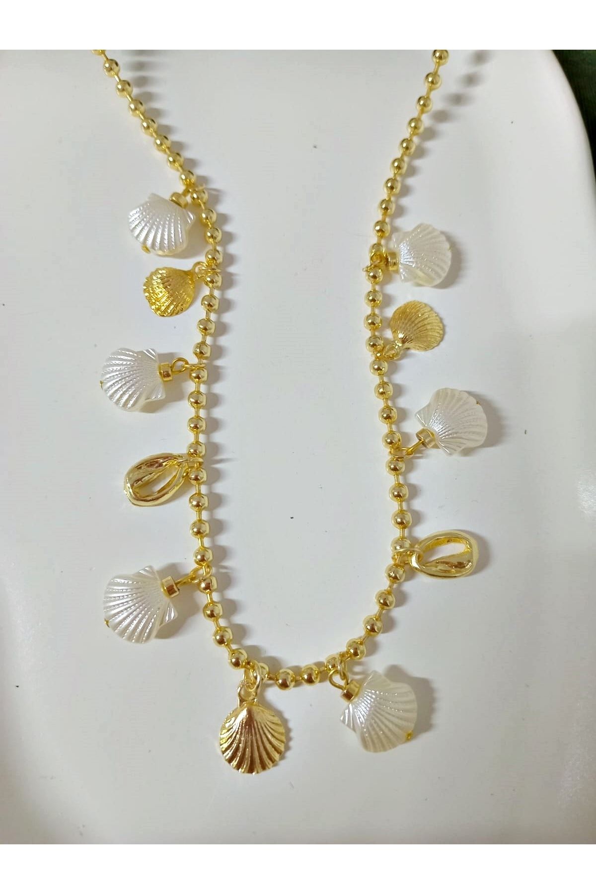 Gold Balık, Deniz Yıldızı Charmlı Elegant Plaj Kolye