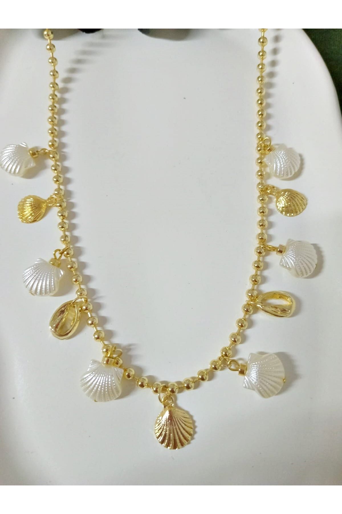 Gold Balık, Deniz Yıldızı Charmlı Elegant Plaj Kolye
