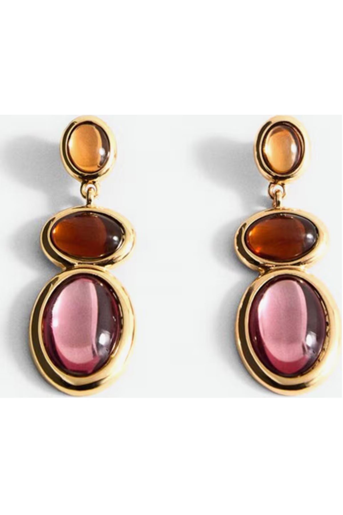 Marka Model, Çelik Gold Pembe Küpe