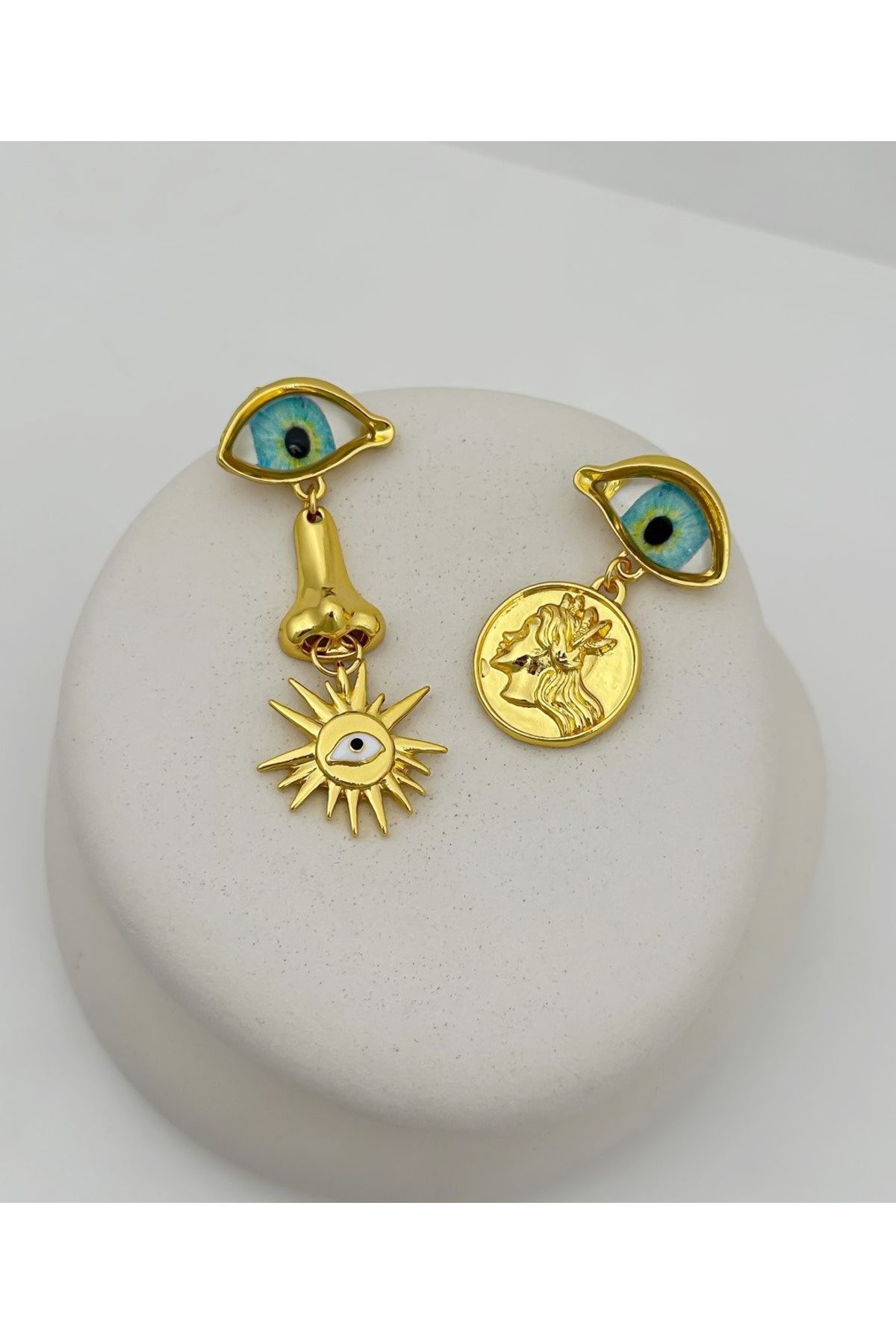 Göz Burun Gold Pinterest Büyük Kadın Küpe