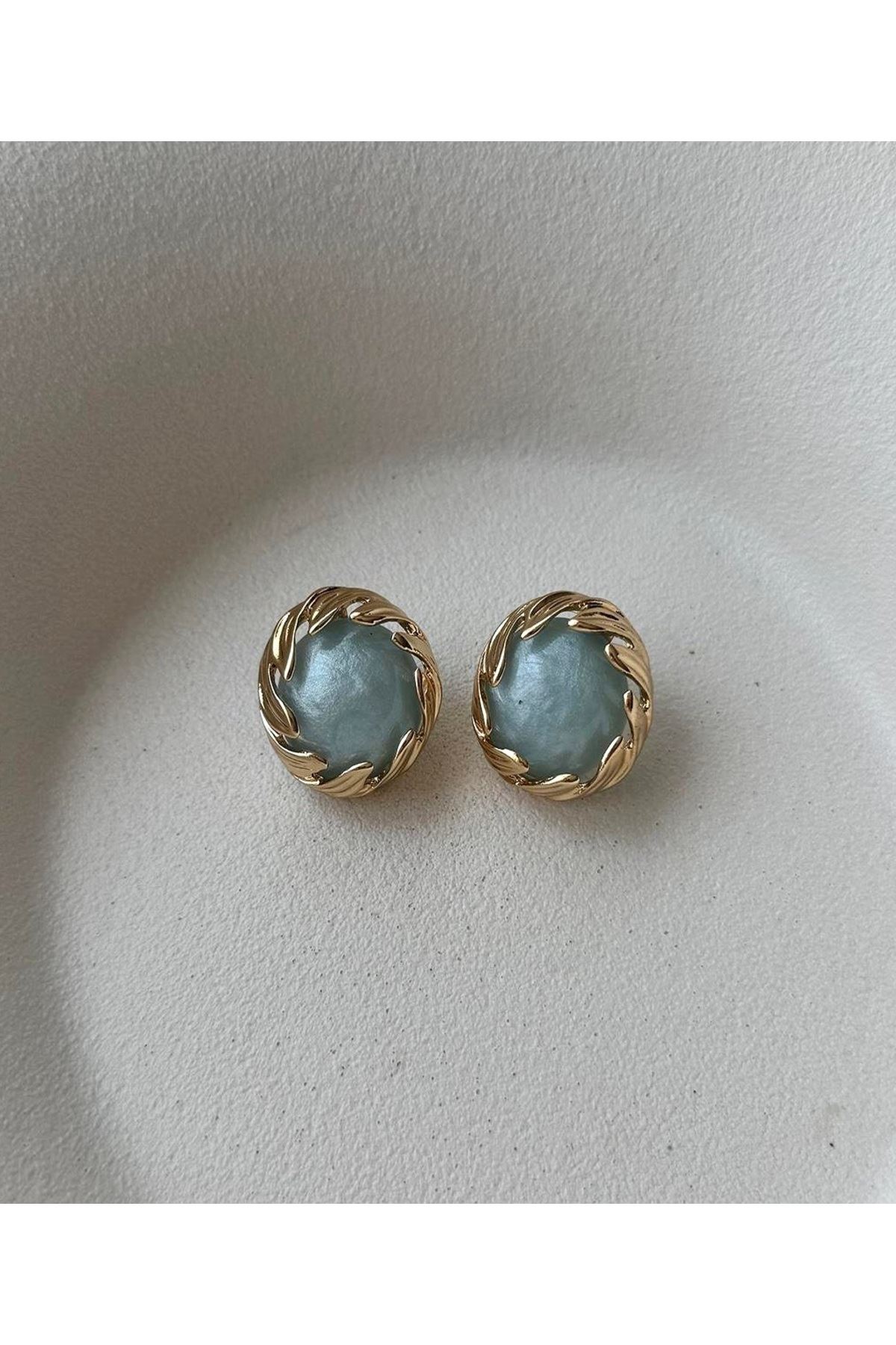 Mavi Gold Çok Şık Kadın Küpe