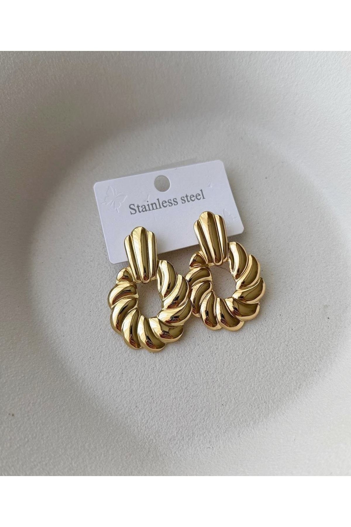 Çelik Gold Küpe
