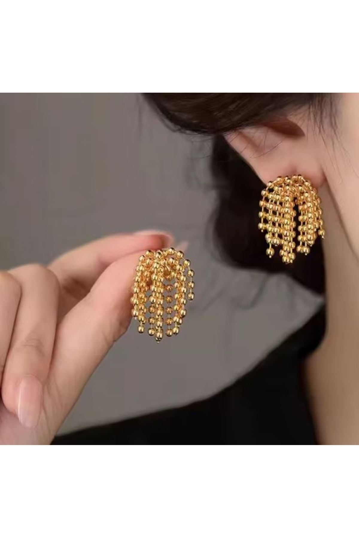 Gold Püskül Marka Kadın Küpe