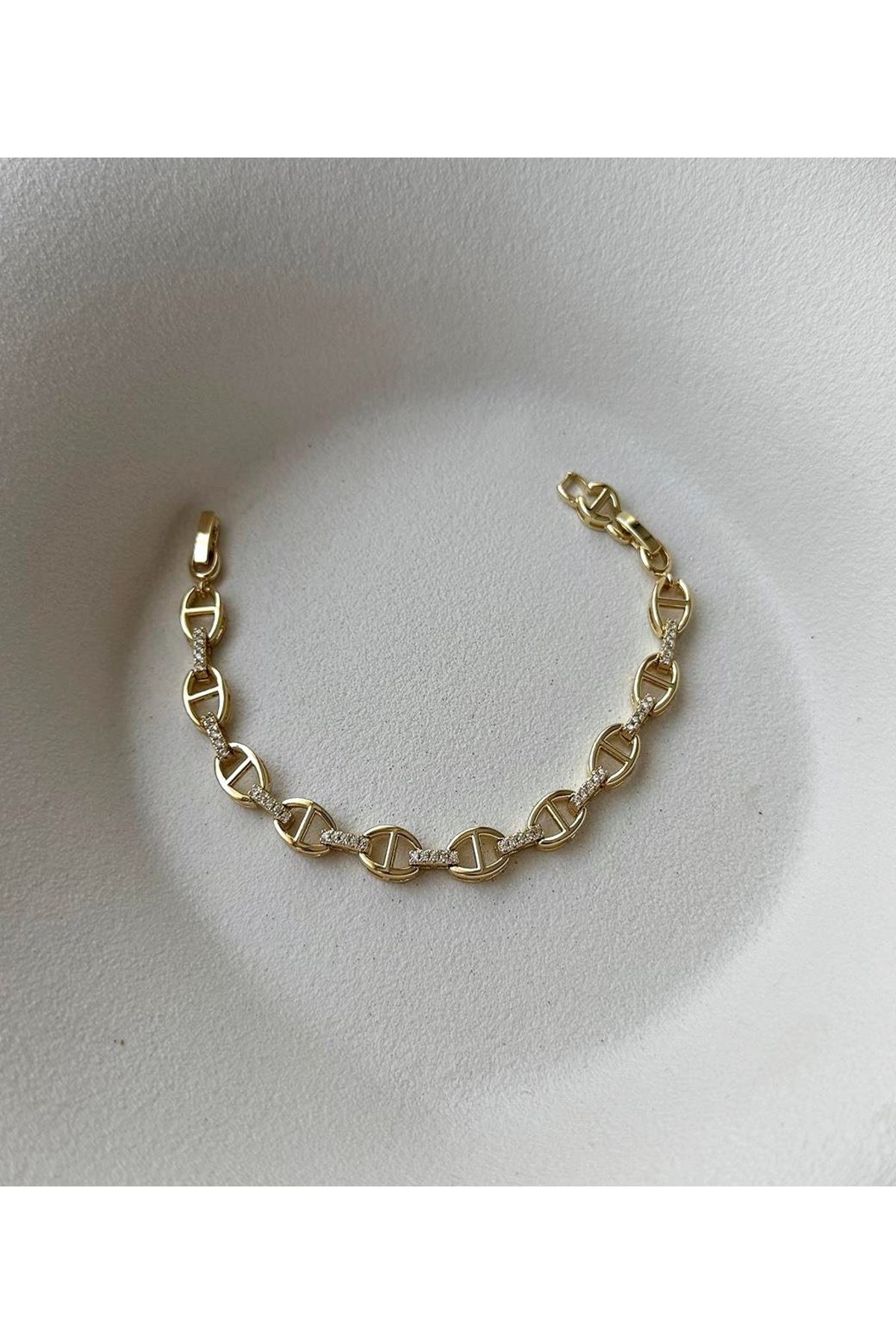 14K Altın Kaplama Elegant Bileklik