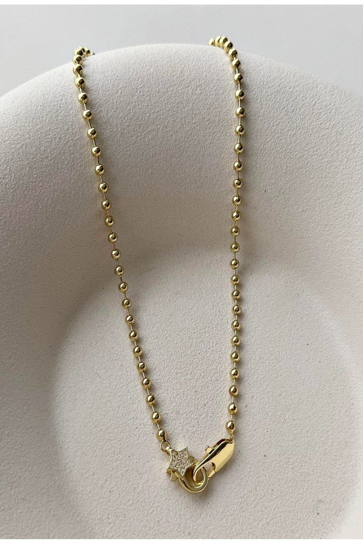 14K Gold Kilit Kolye