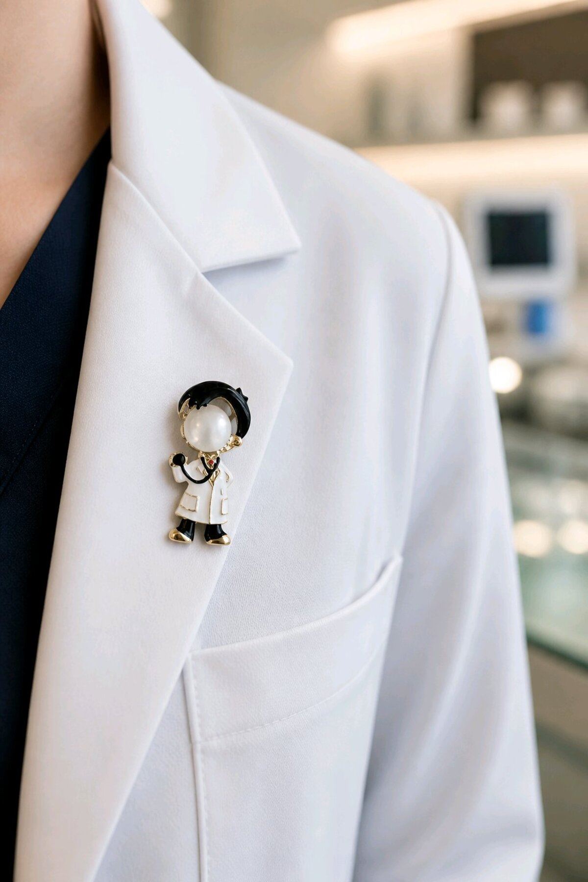 Erkek Doktor Broş, Yaka Broşu, Çanta Broşu. Meslekler