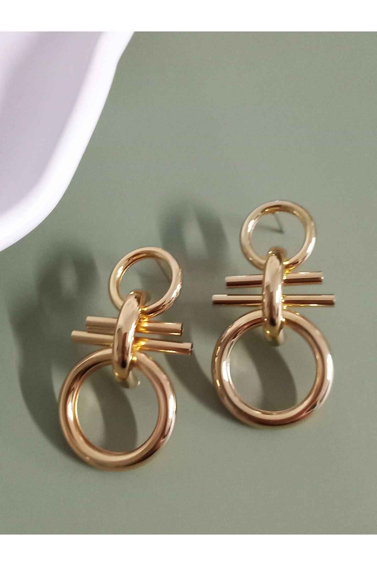Marka Model, Gold Çelik Büyük Hafif Kadın Küpe
