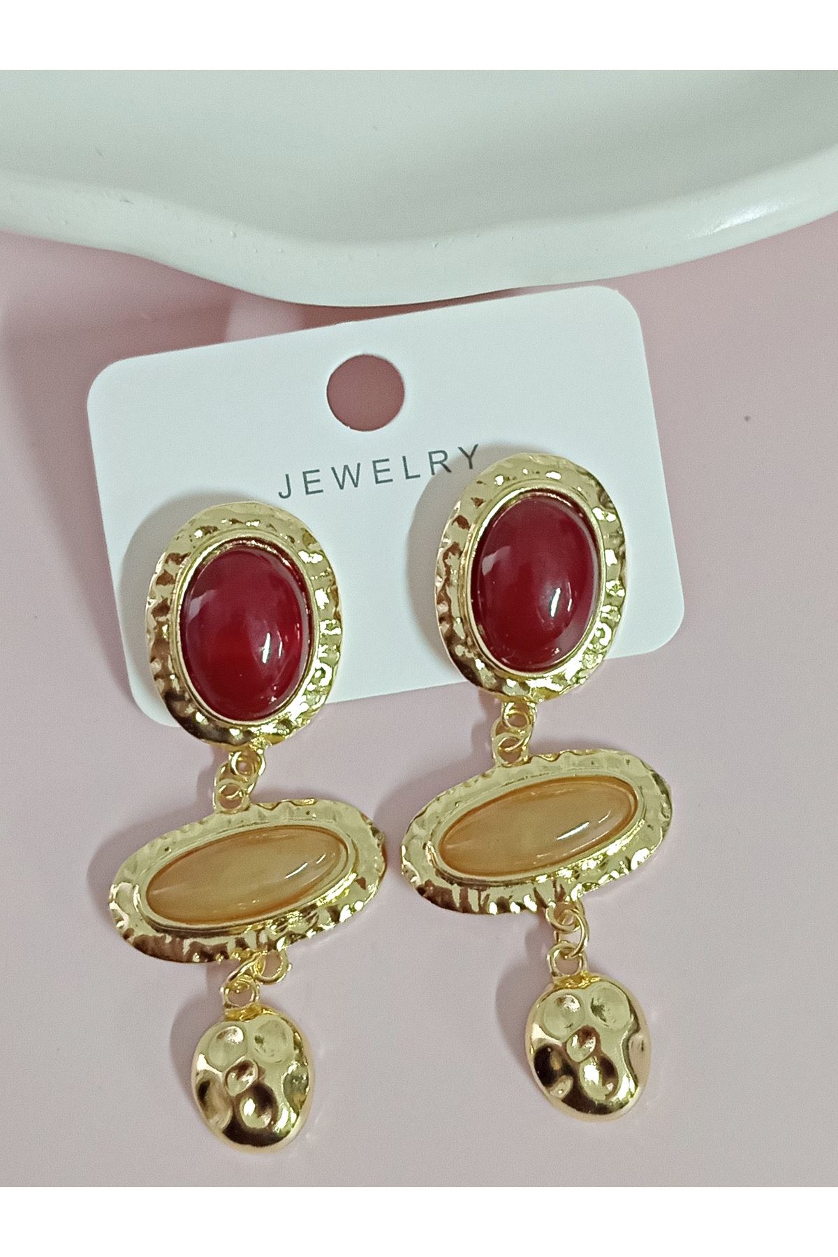 Marka model, Bordo Kahve Kadın Küpe