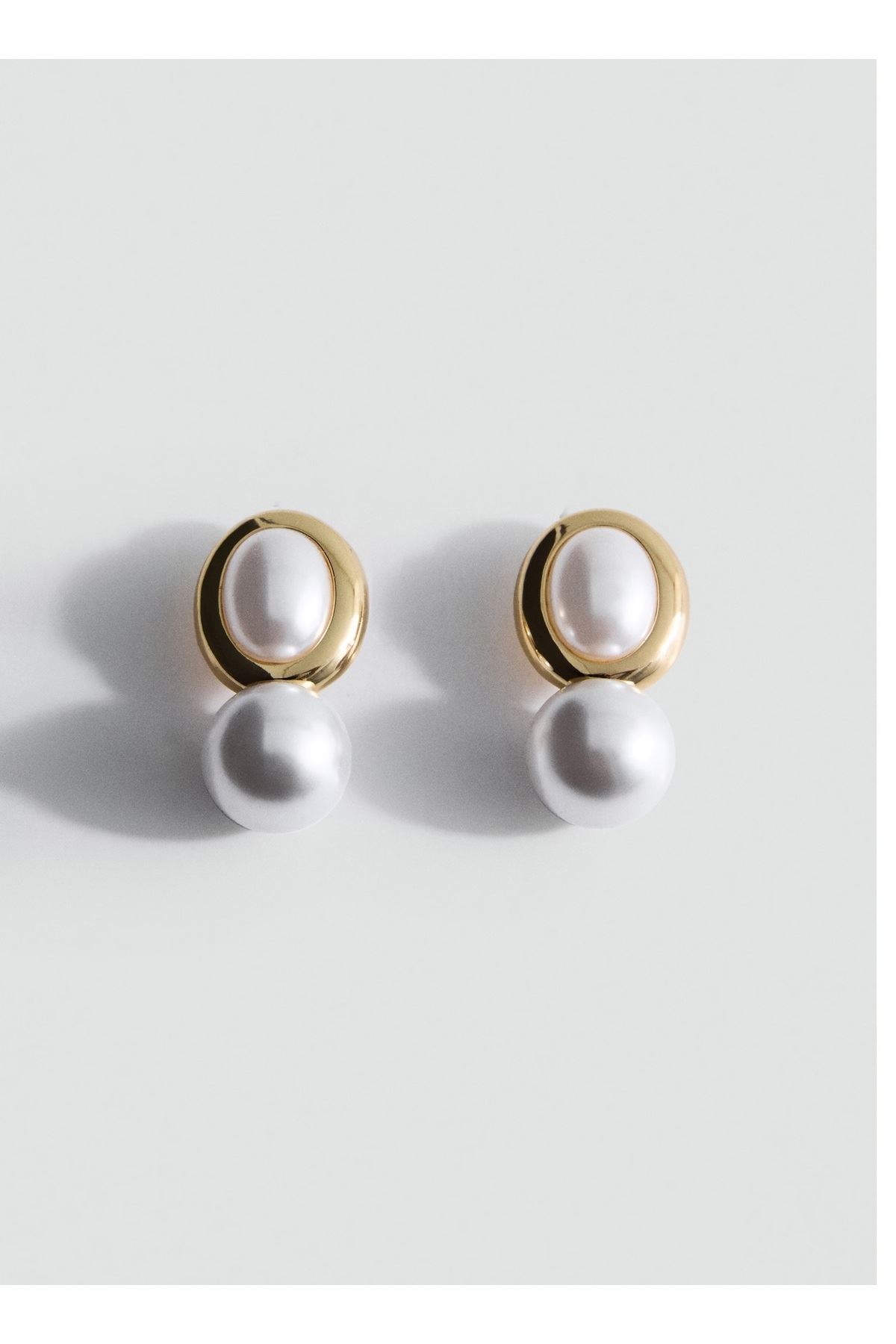 Marka Model, Gold İnci Küpe